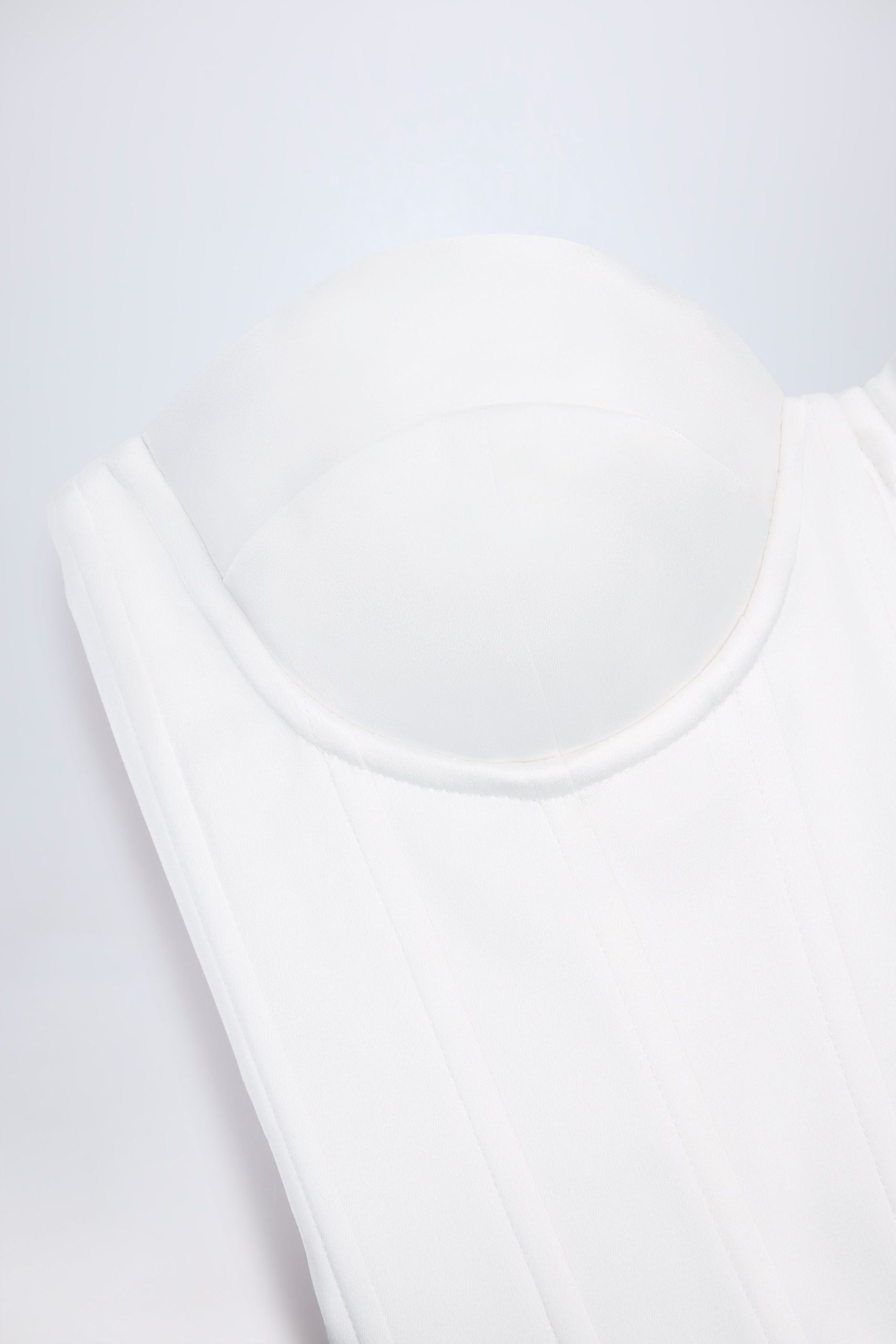 Lace-Up Corset Top in White - Image 8