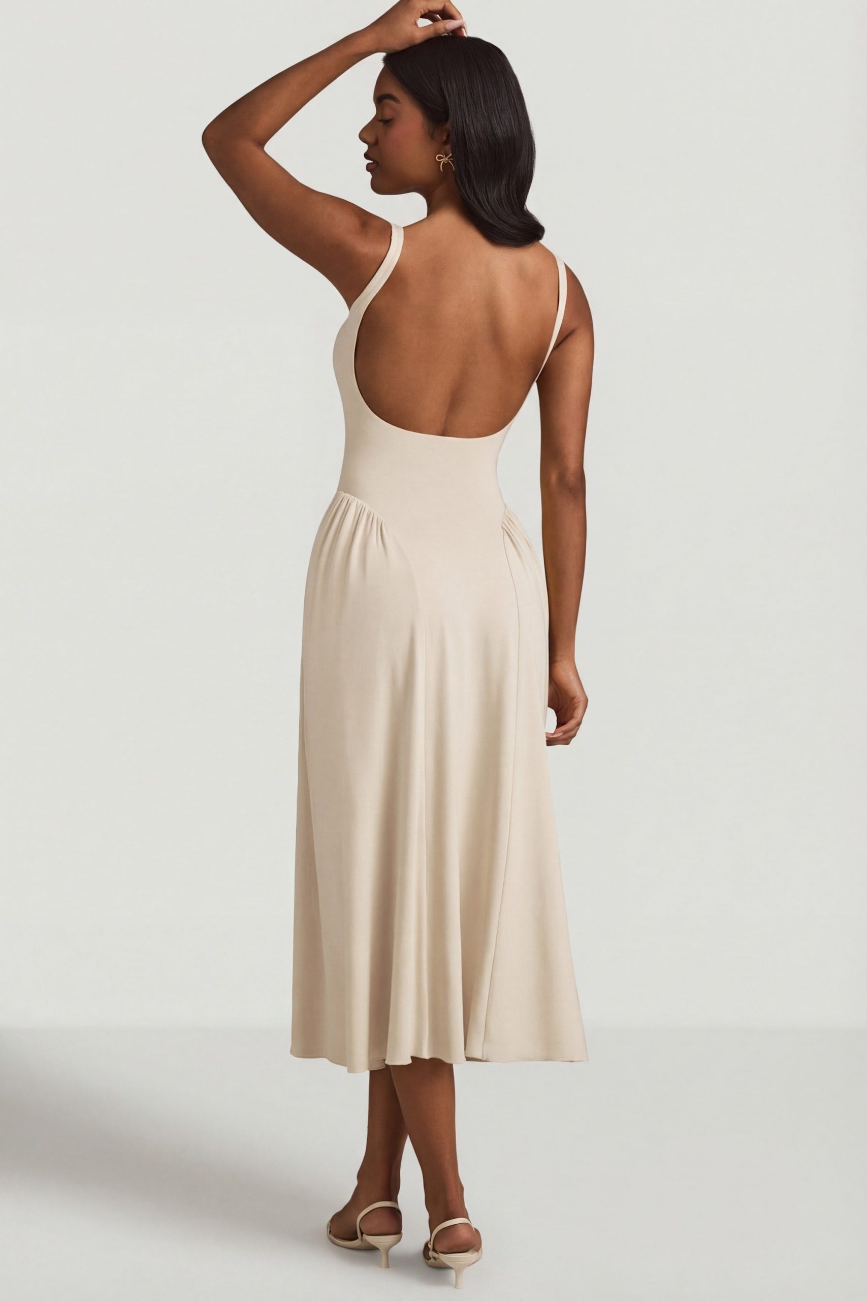 Modal A-Line Midaxi Dress in Ivory - Image 7
