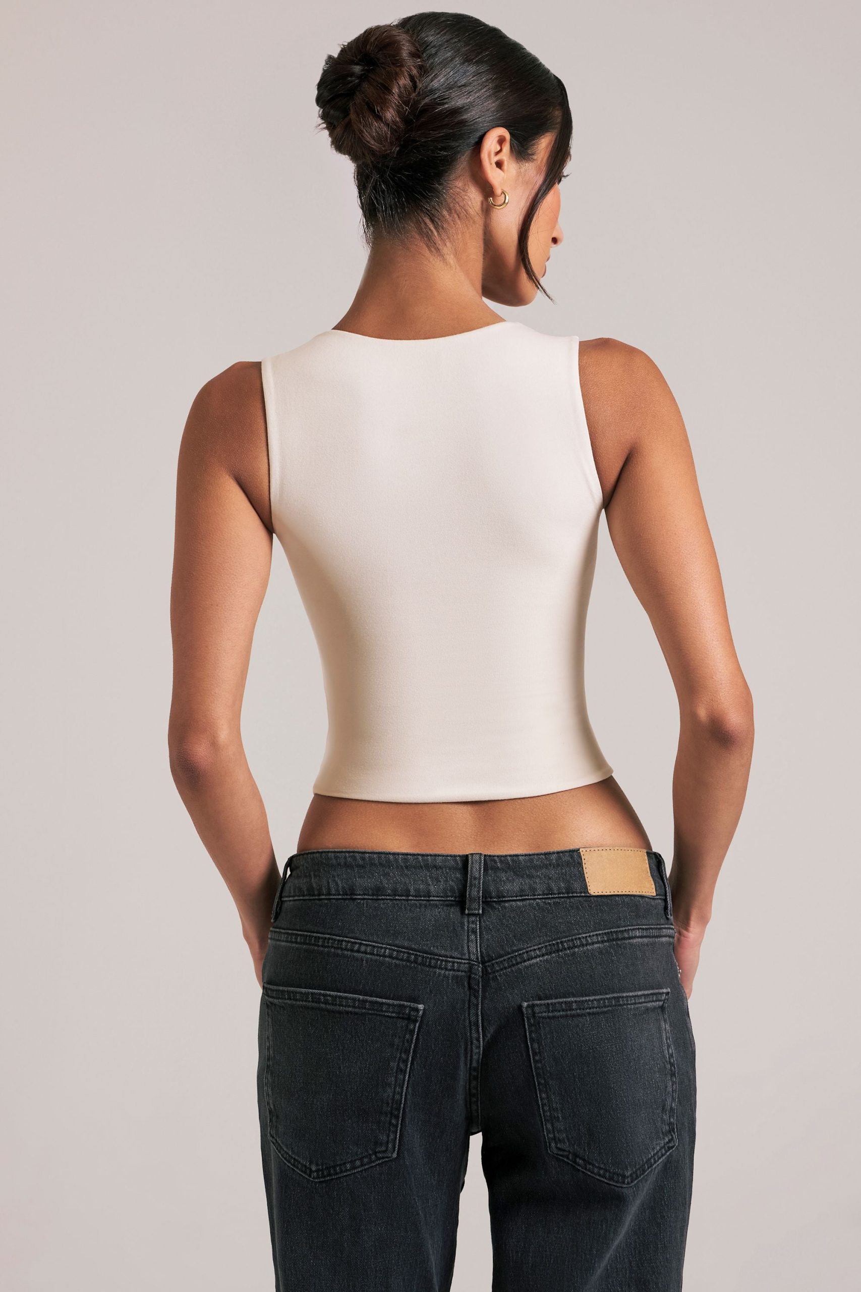 Modal Square-Neck Top in Ivory - Image 6