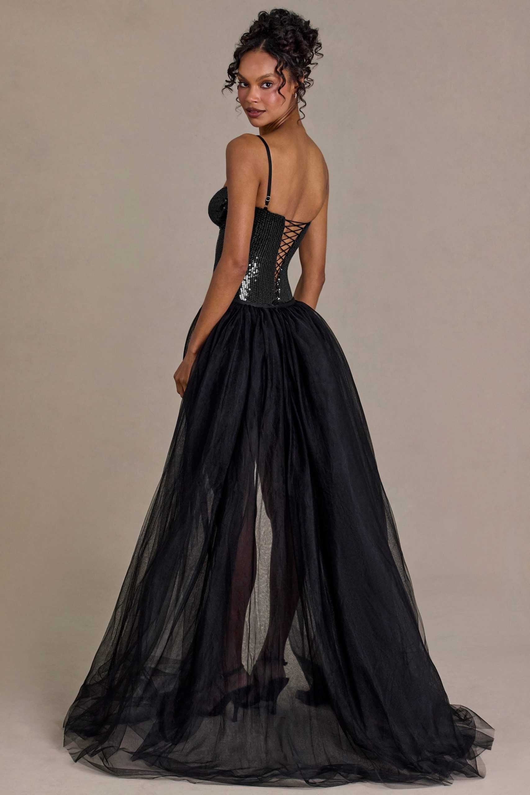 Premium Tulle Skirt in Black - Image 2