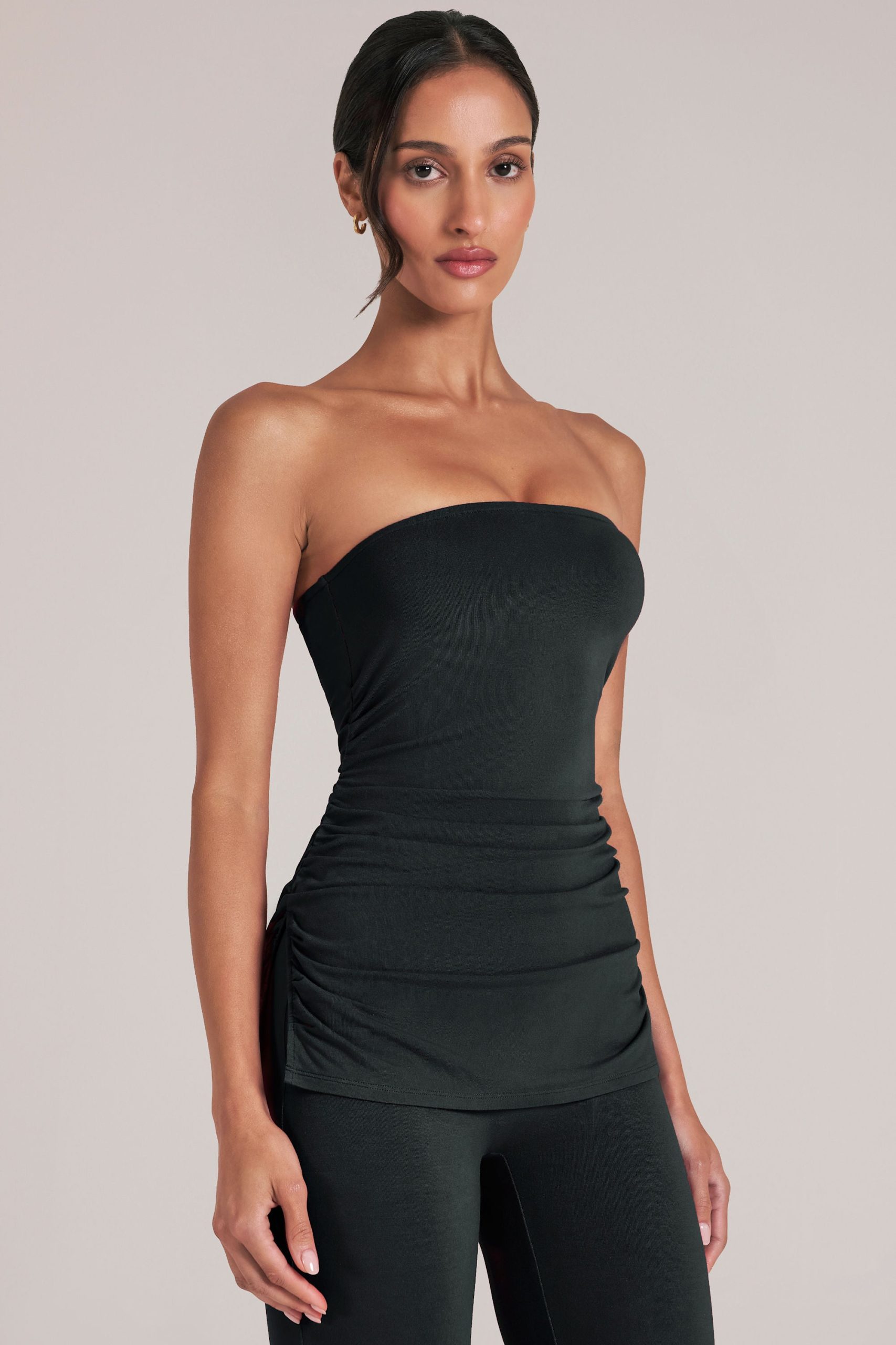 Bandeau Longline Top in Black - Image 6