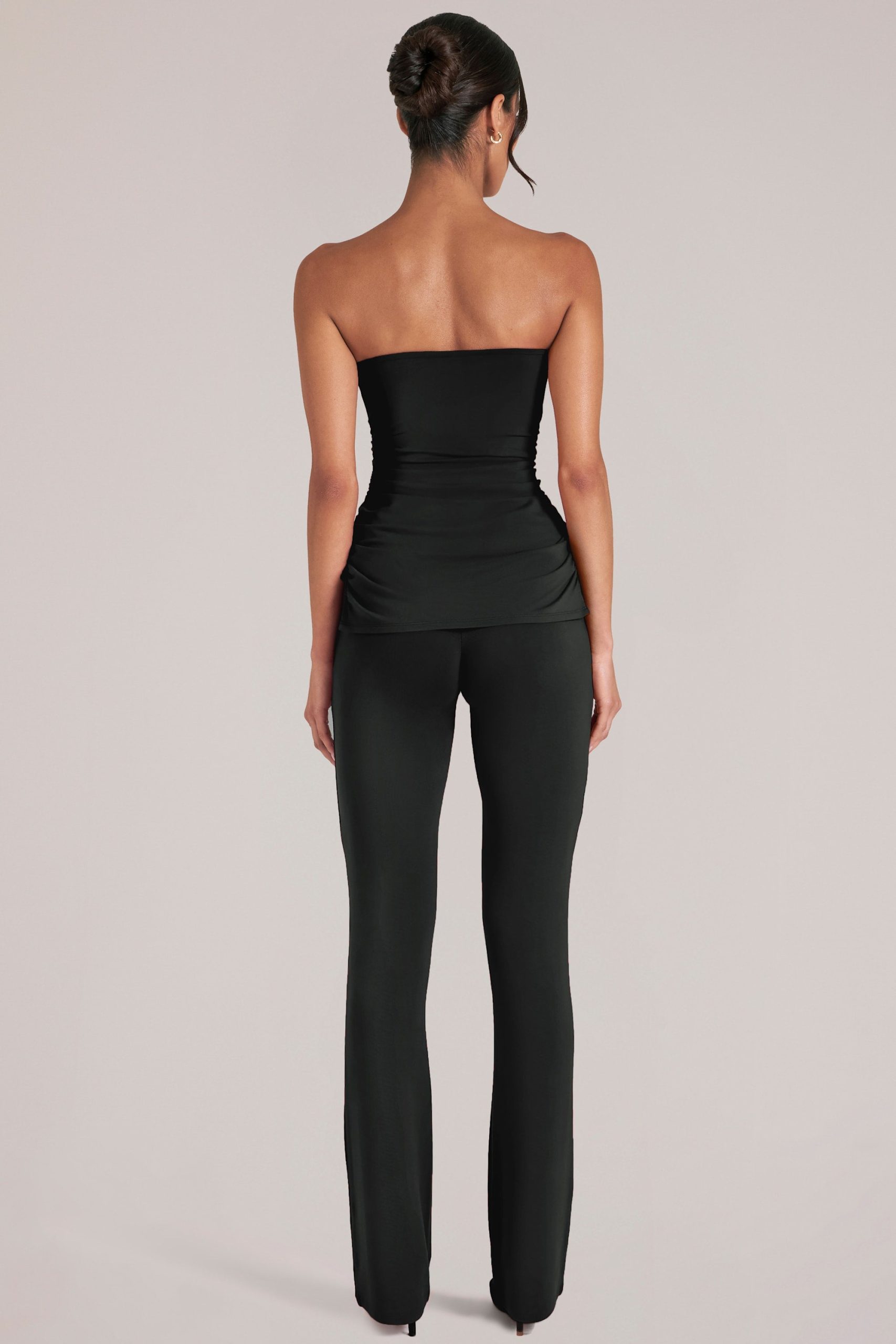 Mid-Rise Fitted Trousers in Black - Image 2