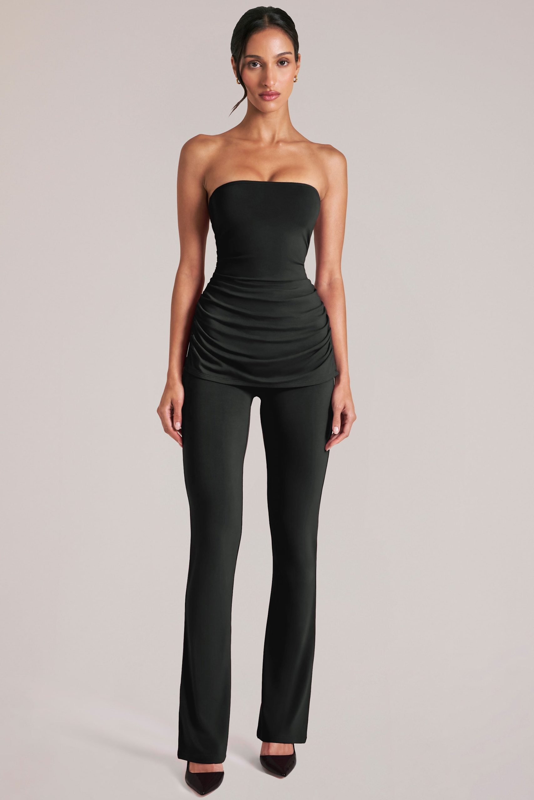 Mid-Rise Fitted Trousers in Black - Image 4