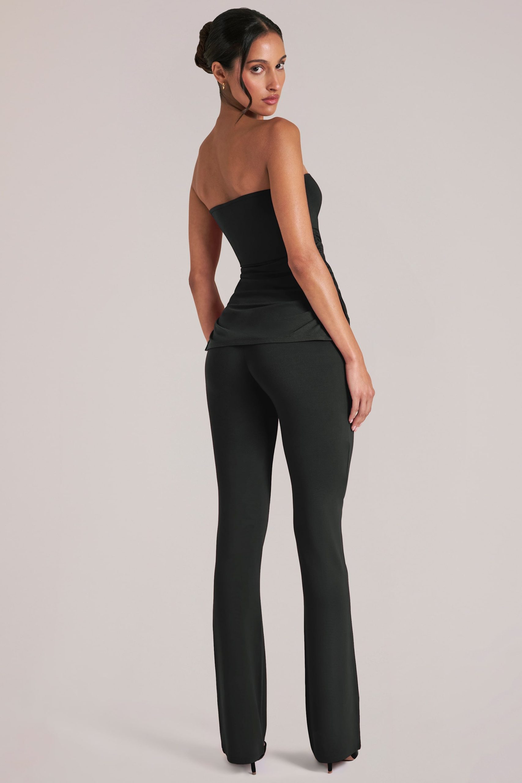 Mid-Rise Fitted Trousers in Black - Image 8