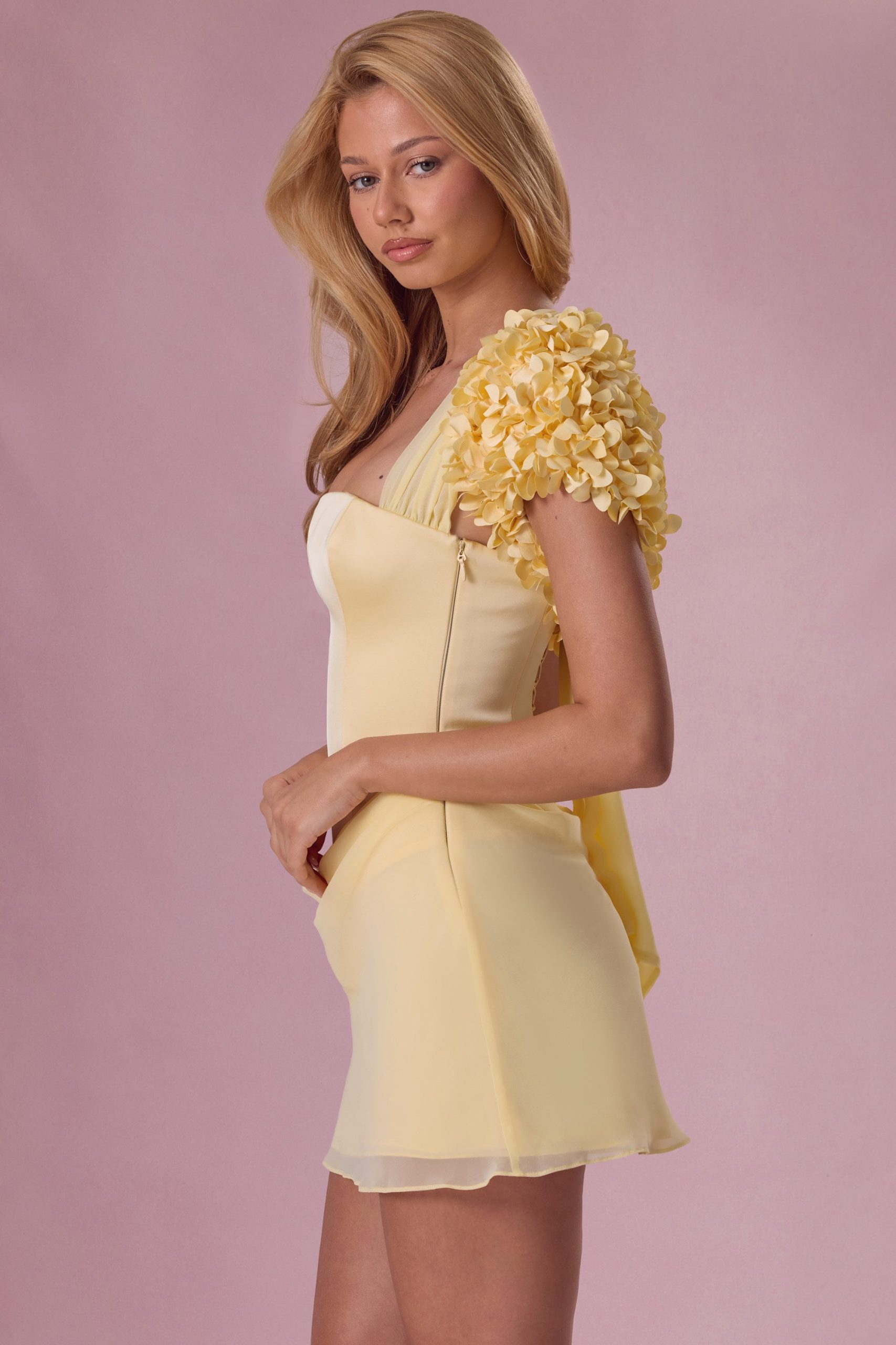 Cropped Bolero in Butter Yellow - Image 3