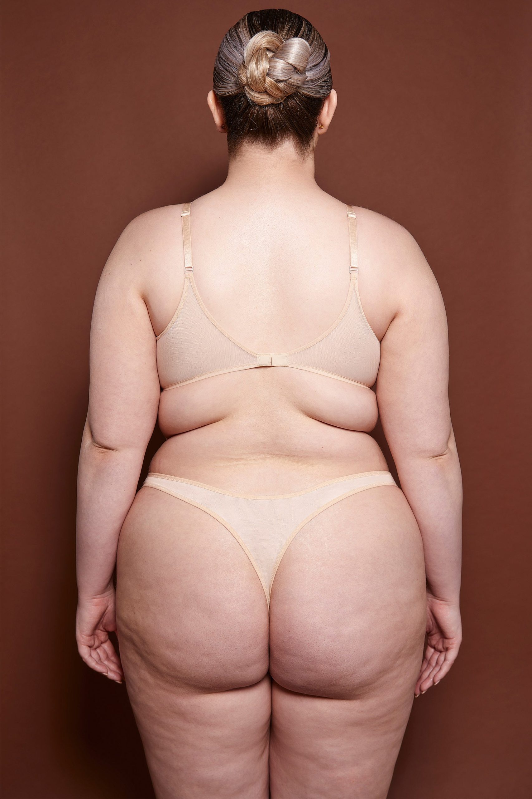 Soft Mesh Single Layer Underwired Bra in Beige - Image 3