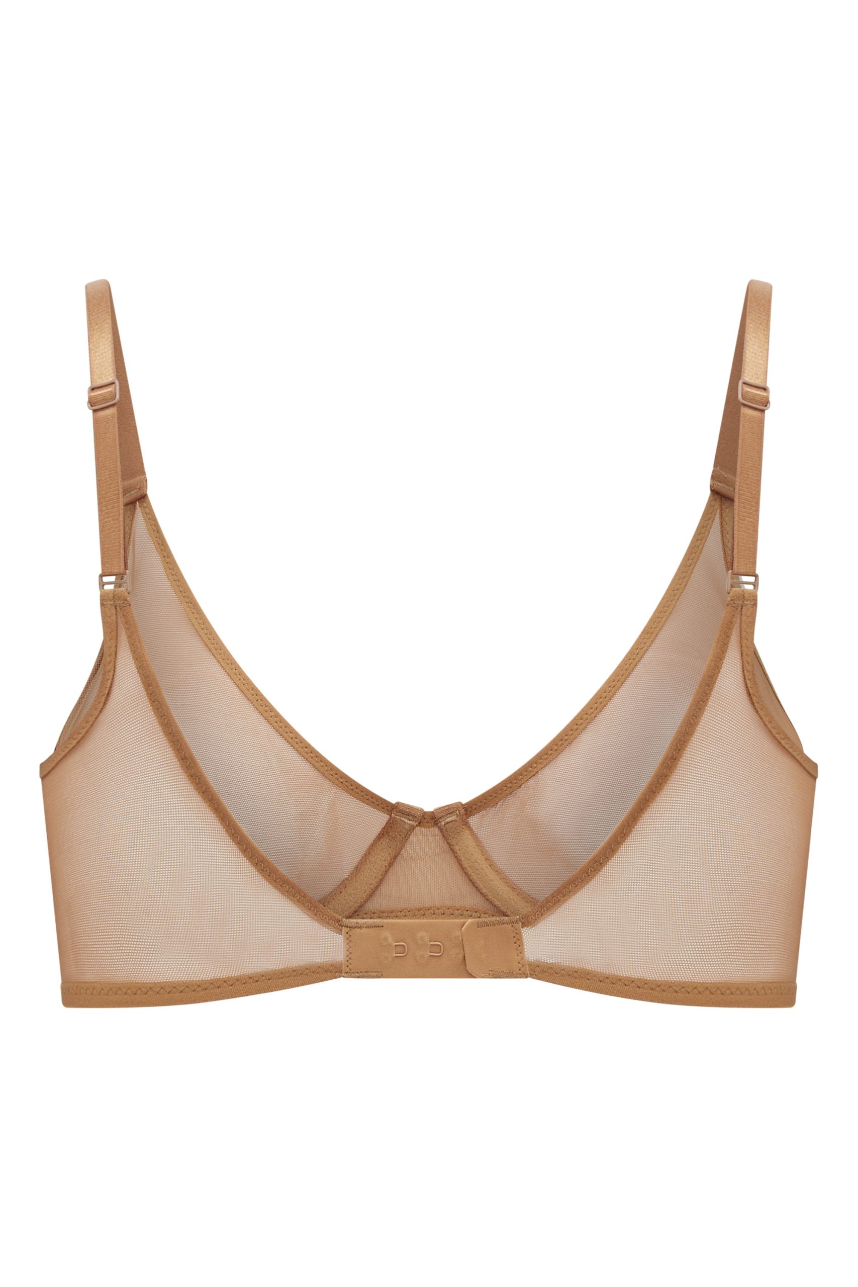 Soft Mesh Single Layer Underwired Bra in Almond - Image 7