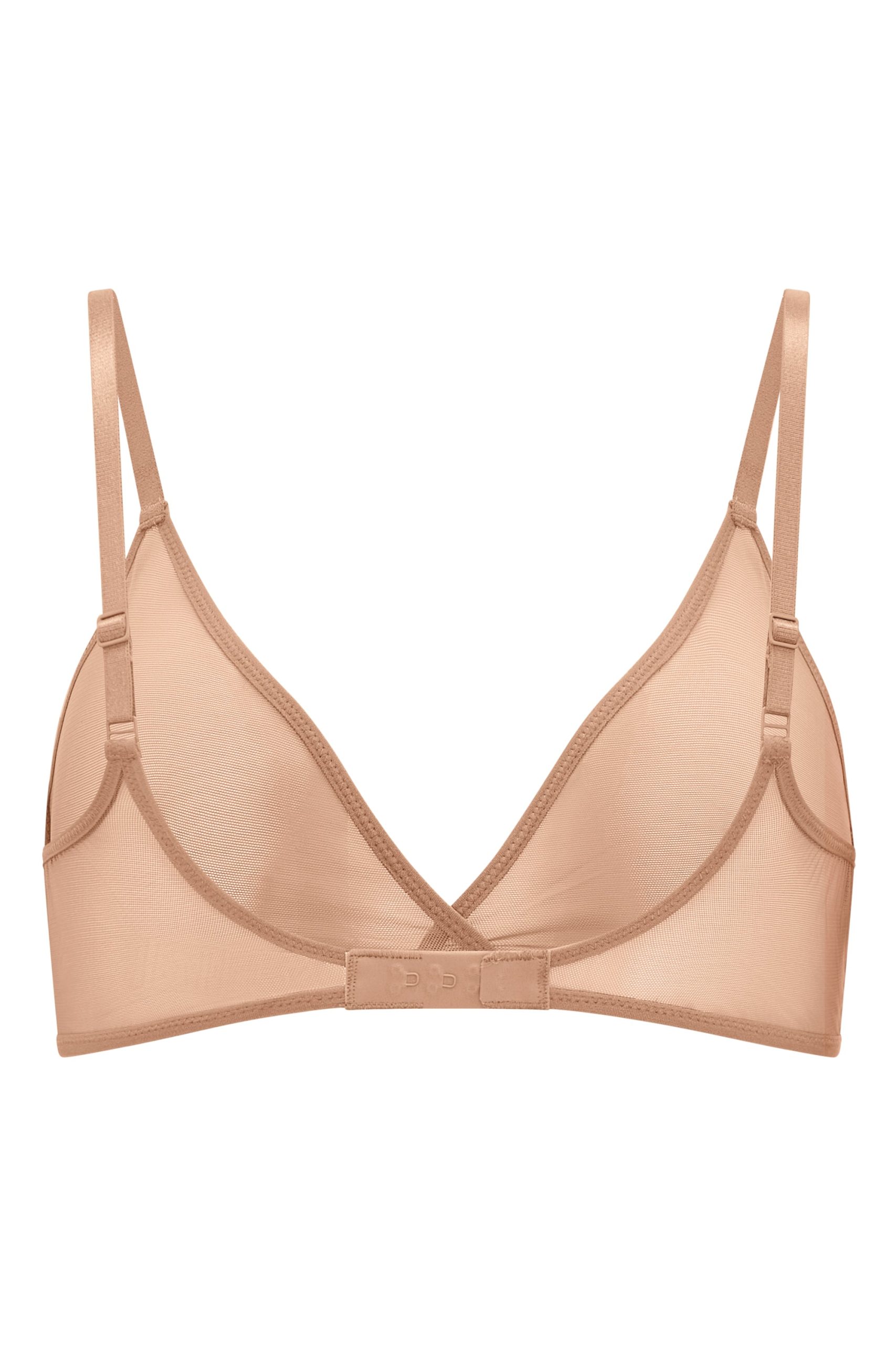 Soft Mesh Single Layer Triangle Bra in Warm Peach - Image 7