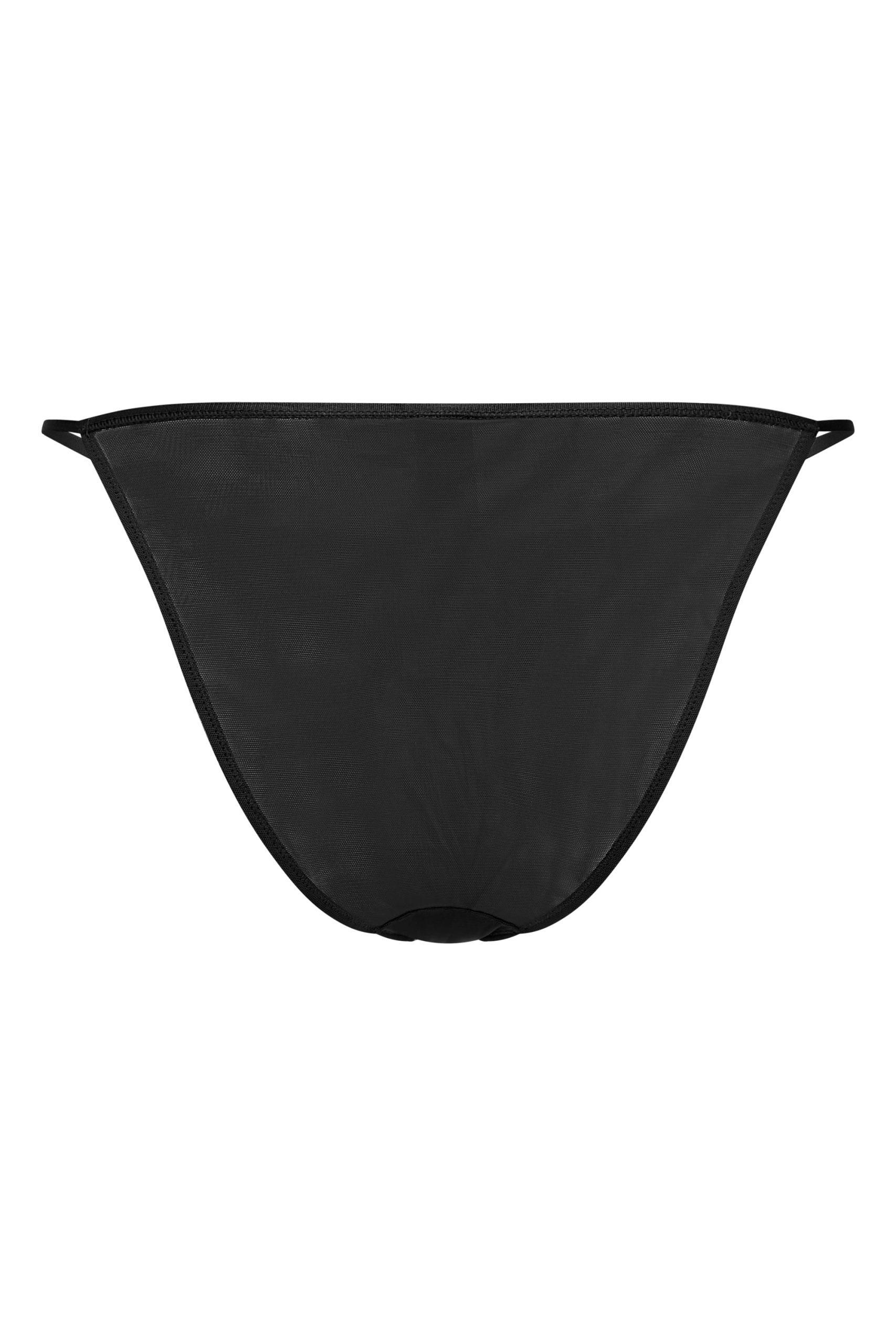 Soft Mesh String Bikini in Black - Image 6