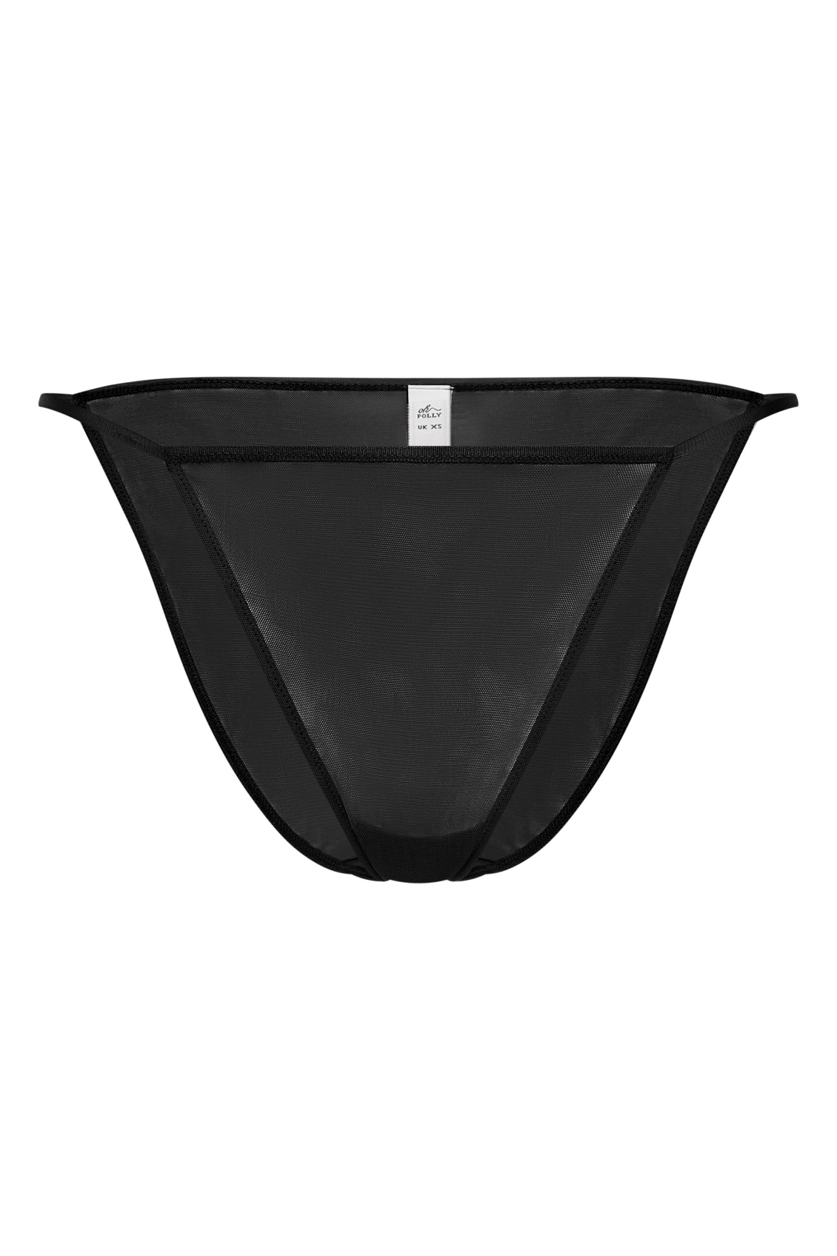 Soft Mesh String Bikini in Black - Image 2