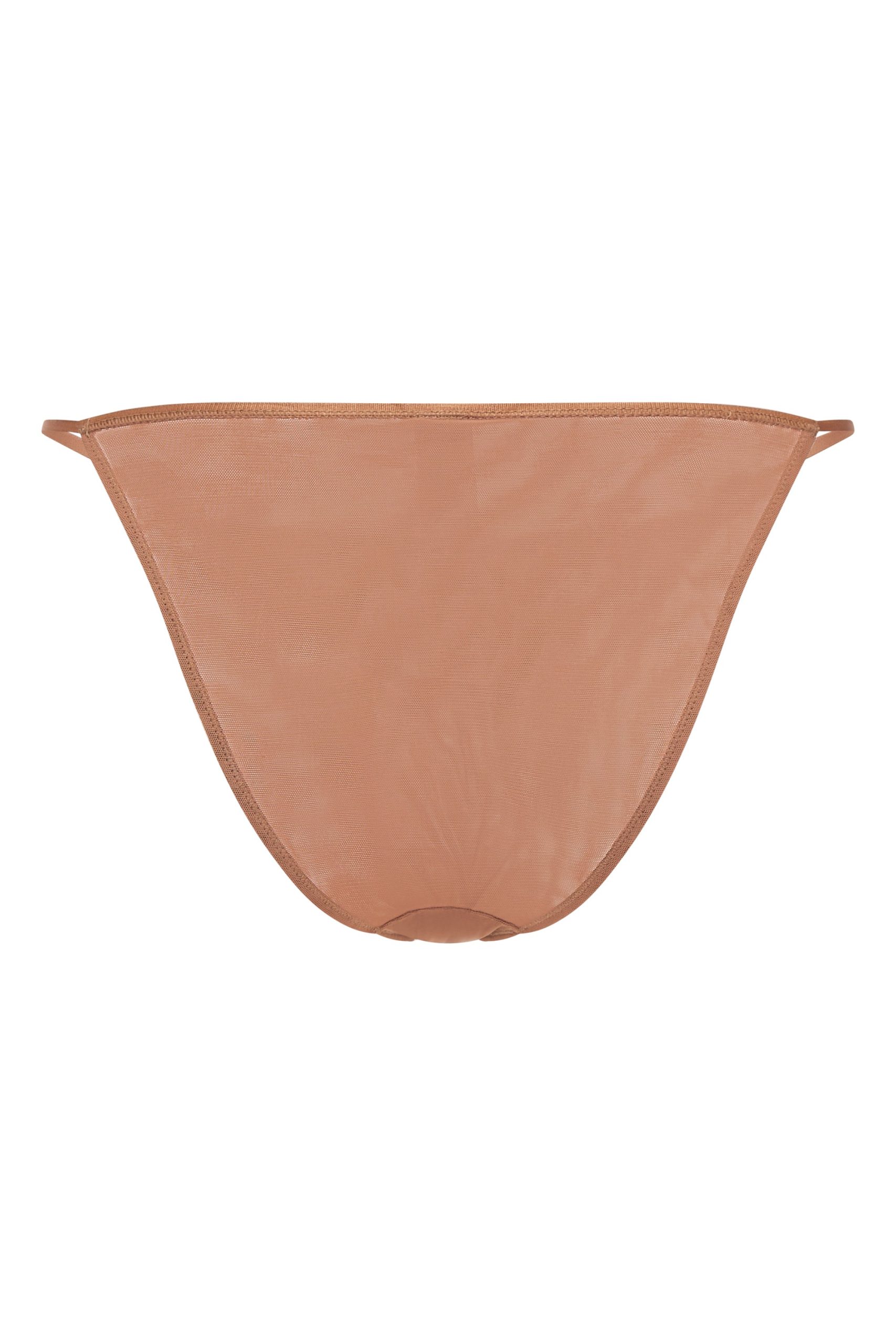 Soft Mesh String Bikini in Honey - Image 6