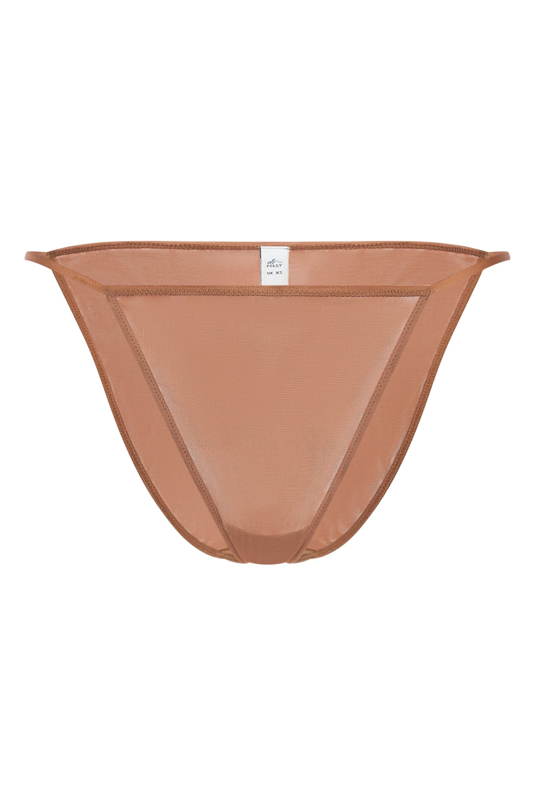 Soft Mesh String Bikini in Honey - Image 2