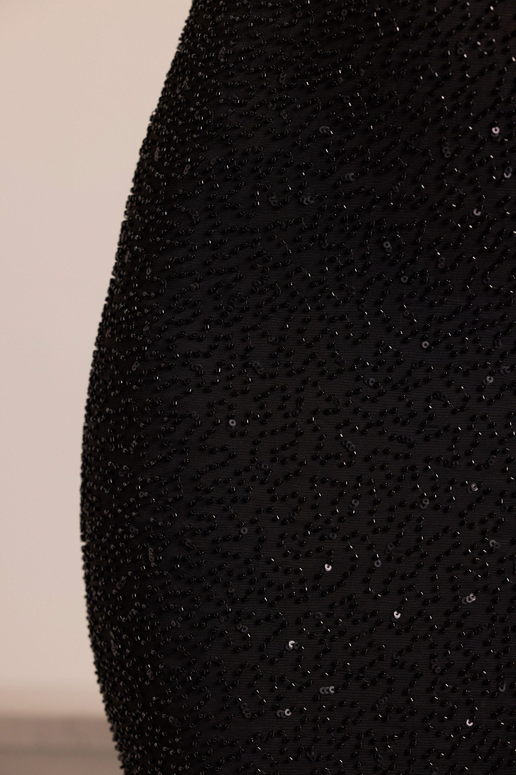 Embellished Cowl Neck Maxi Dress in Black - Image 4