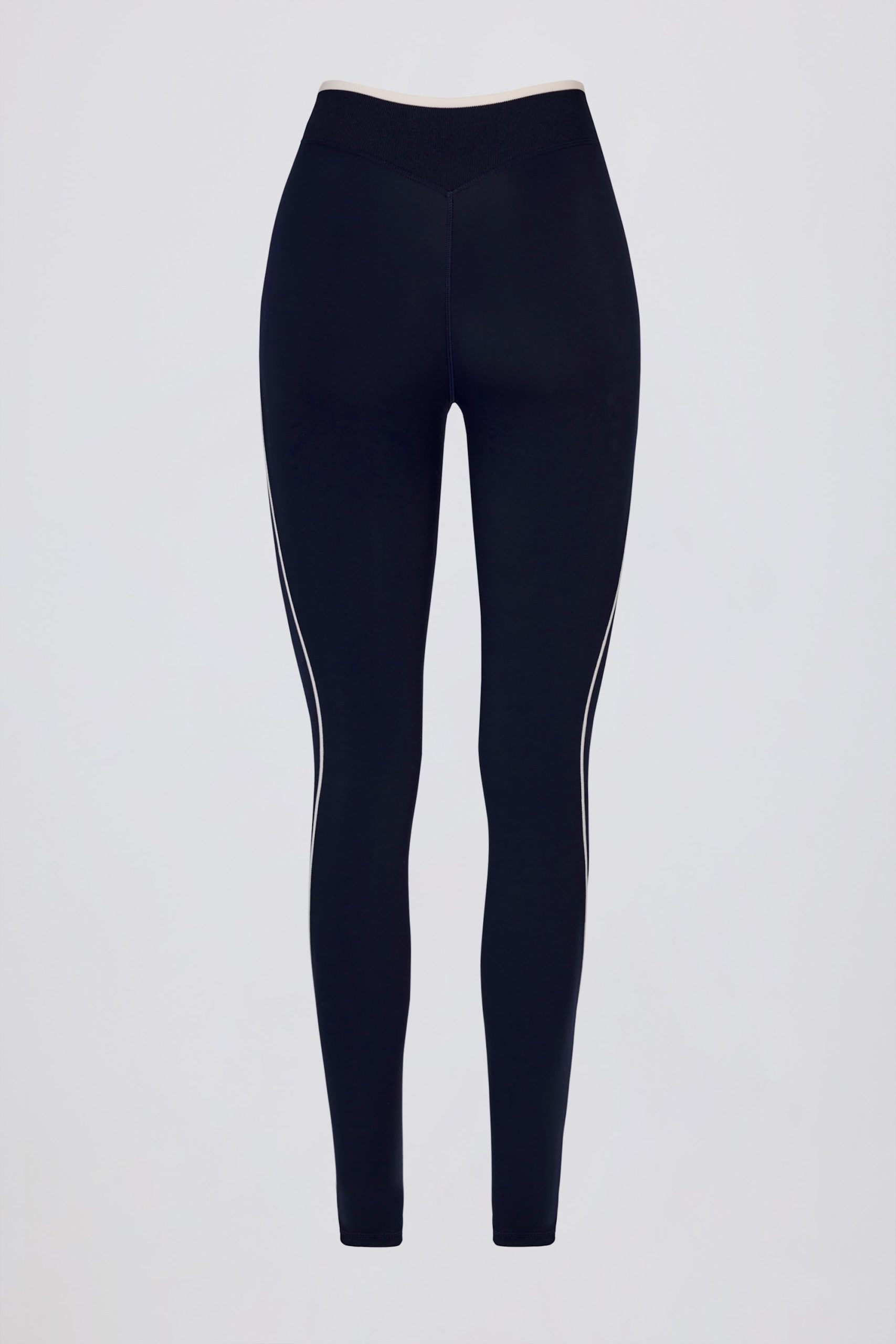 Soft Active Crossover Contrast Leggings in Classic Navy - Image 5