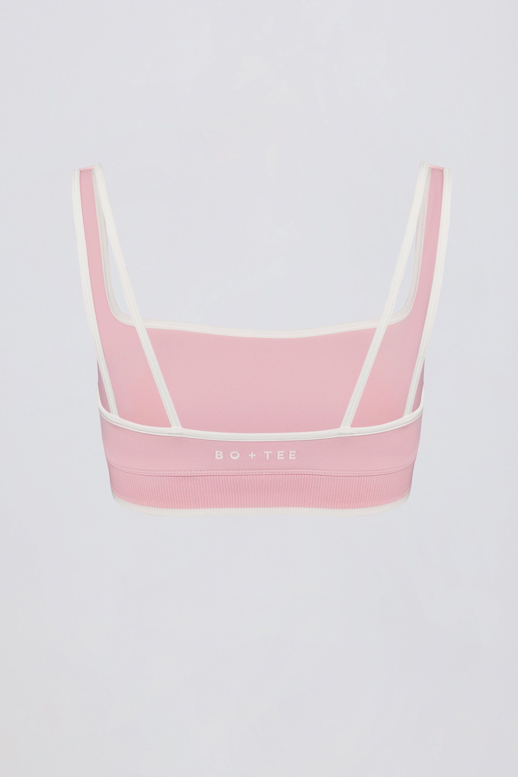 Soft Active Contrast Sports Bra in Powder Pink - Image 5