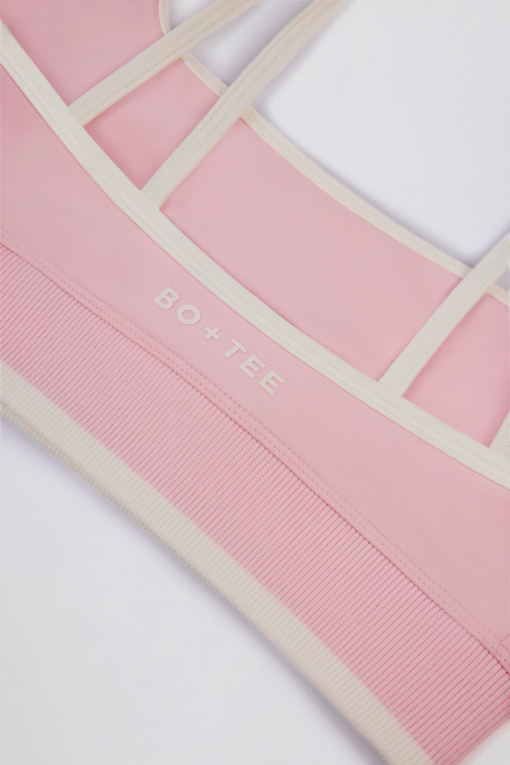 Soft Active Contrast Sports Bra in Powder Pink - Image 6