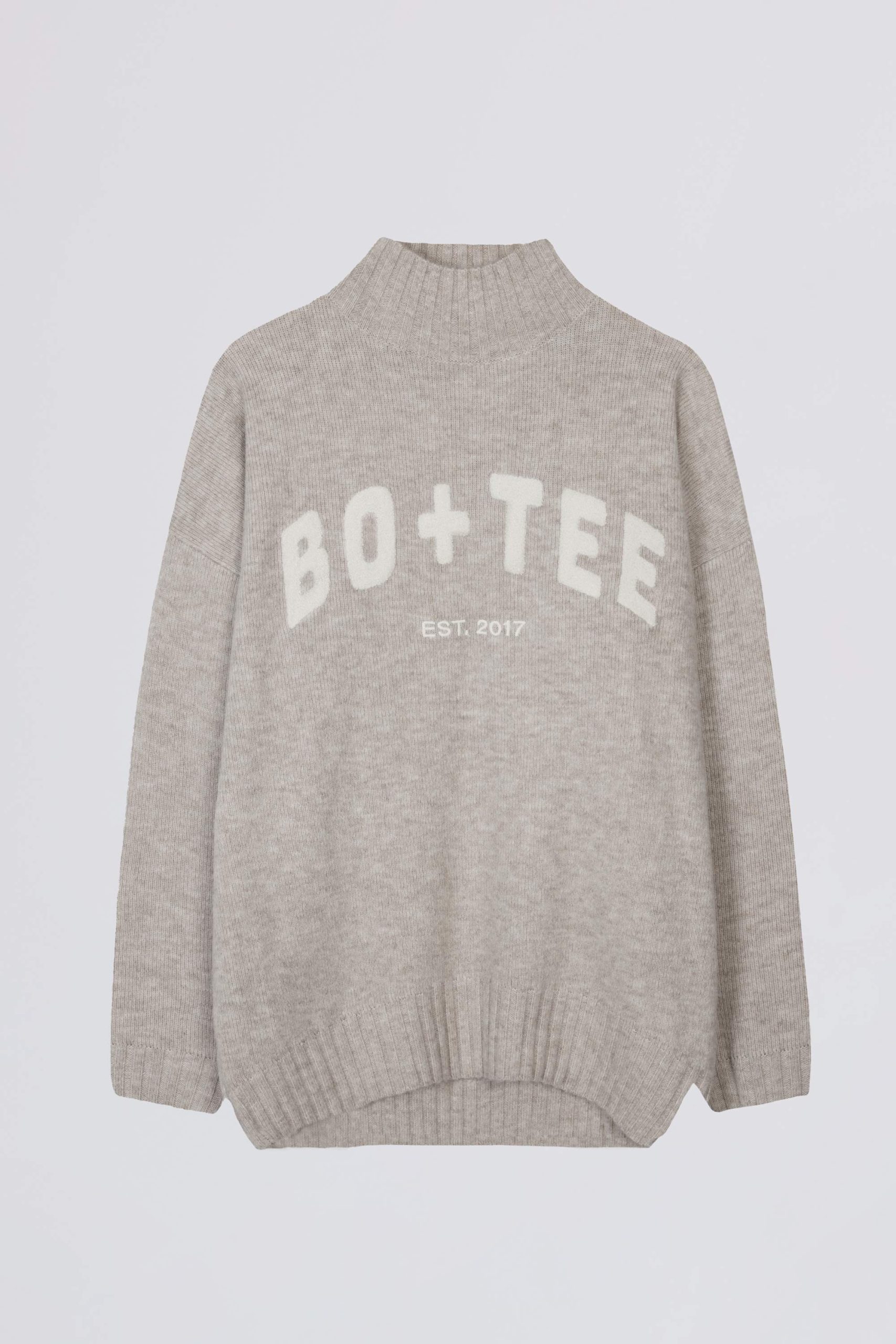 Soft Knit Oversized Jumper in Beige - Image 3