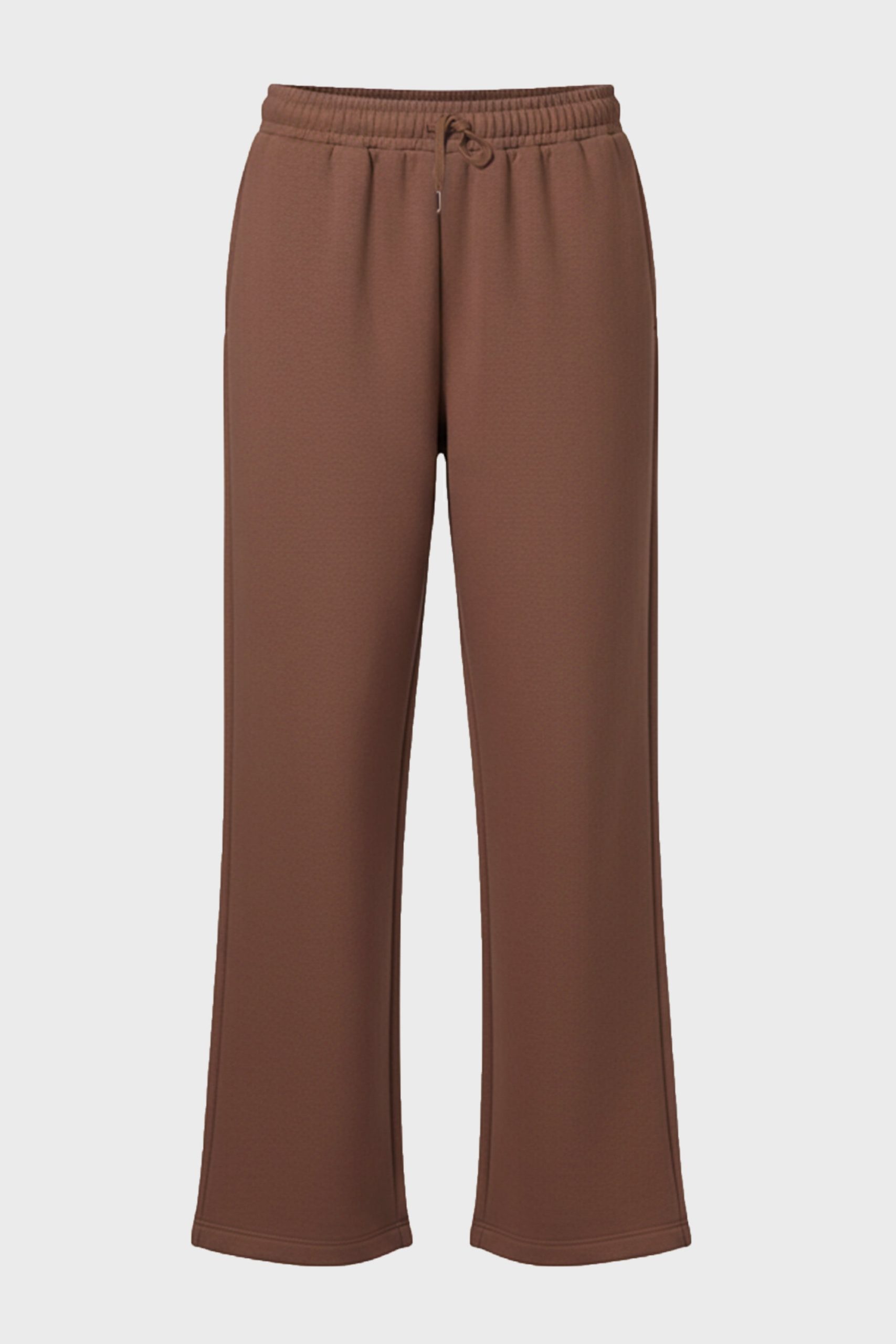 Brushed Jersey Wide-Leg Joggers in Cocoa - Image 3