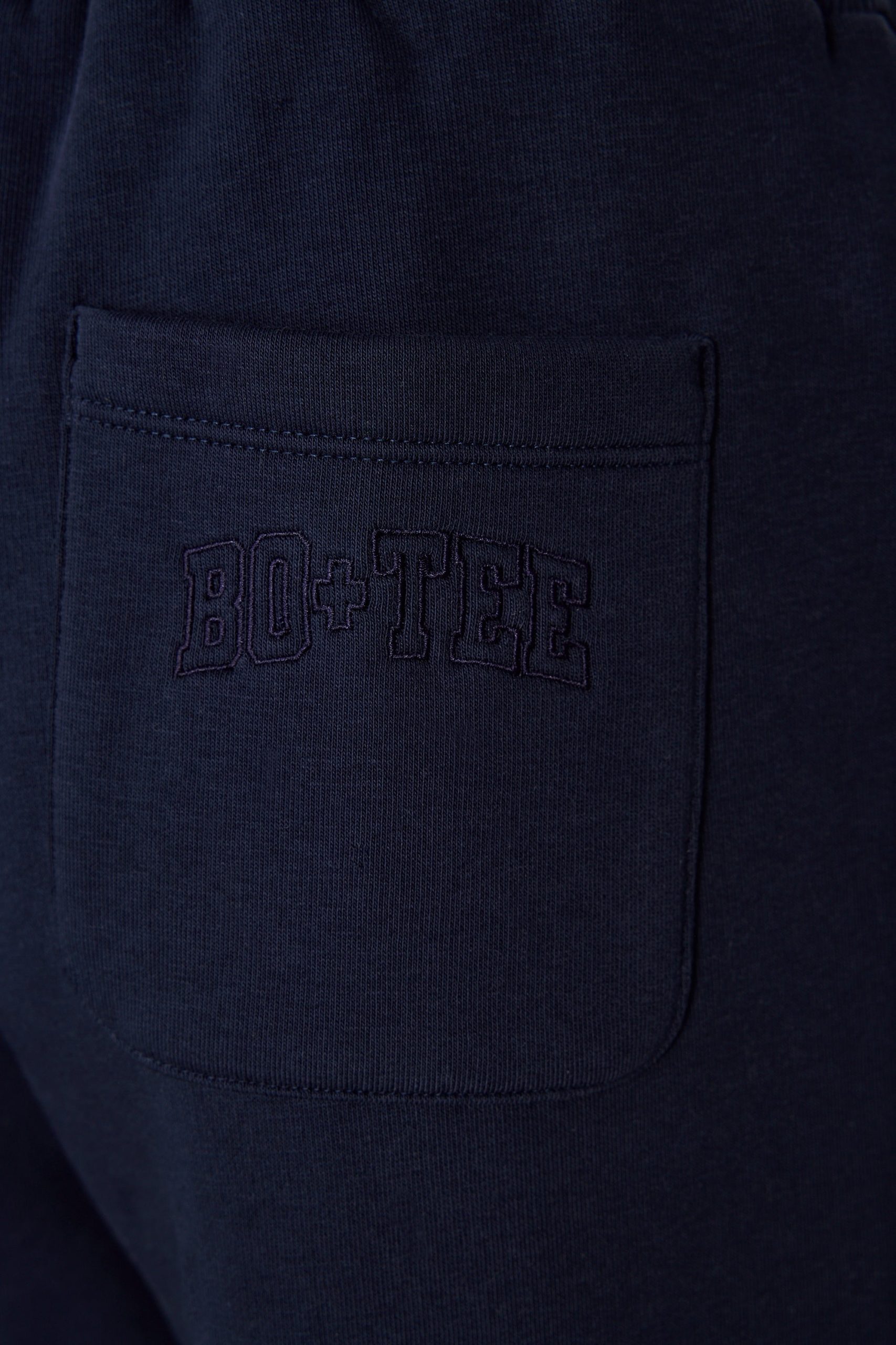 Premium Brushed Jersey Wide-Leg Joggers in Classic Navy - Image 6