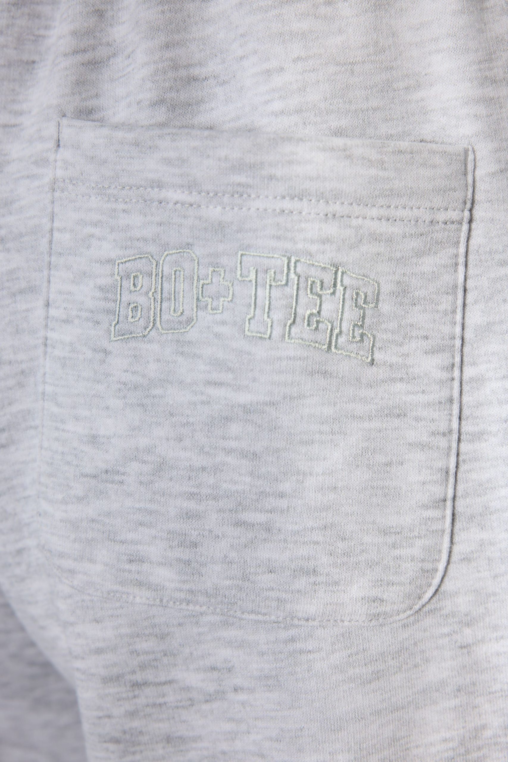 Premium Brushed Jersey Wide-Leg Joggers in Grey Marl - Image 6