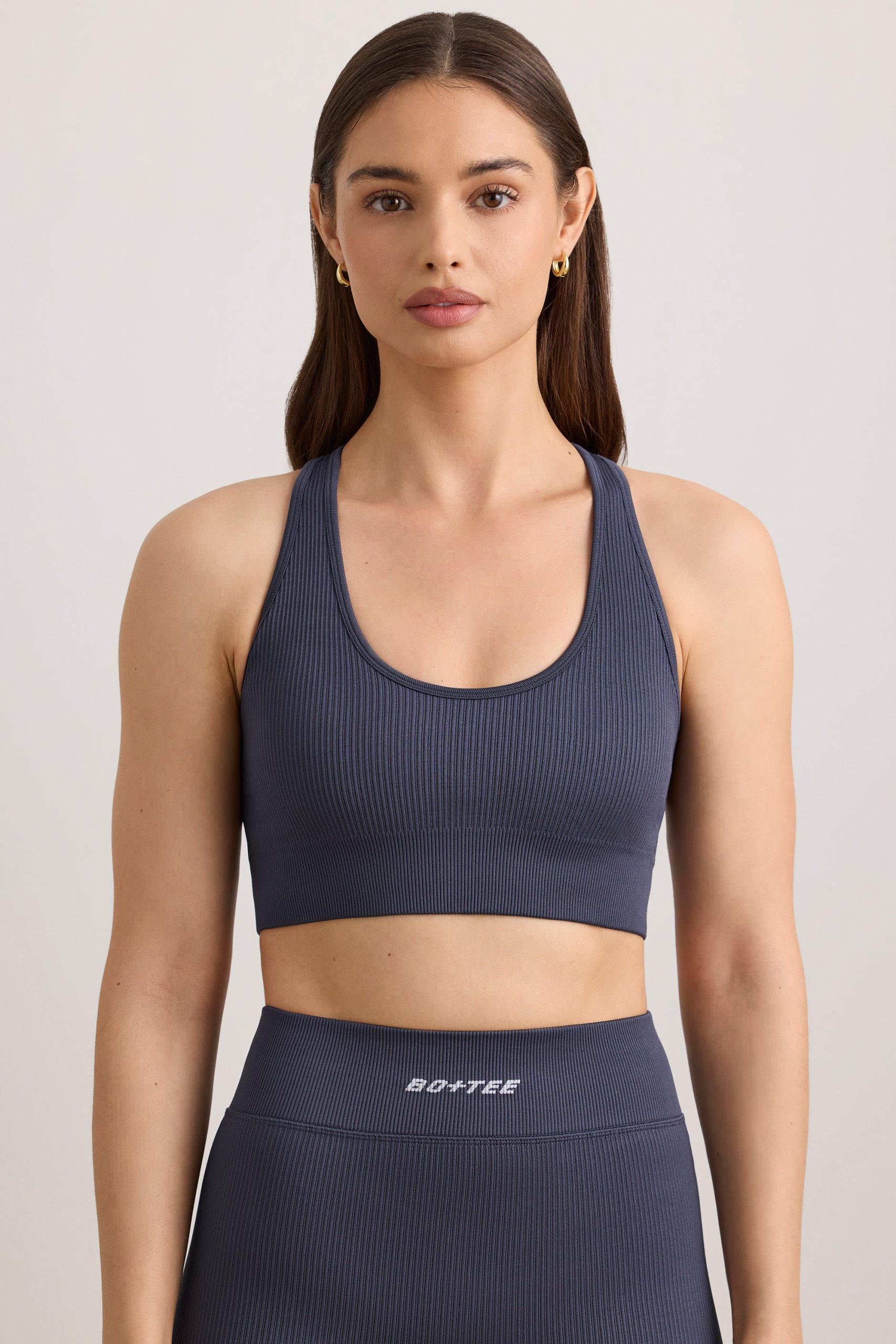 FlexiRib Racerback Sports Bra in Indigo Slate - Image 5