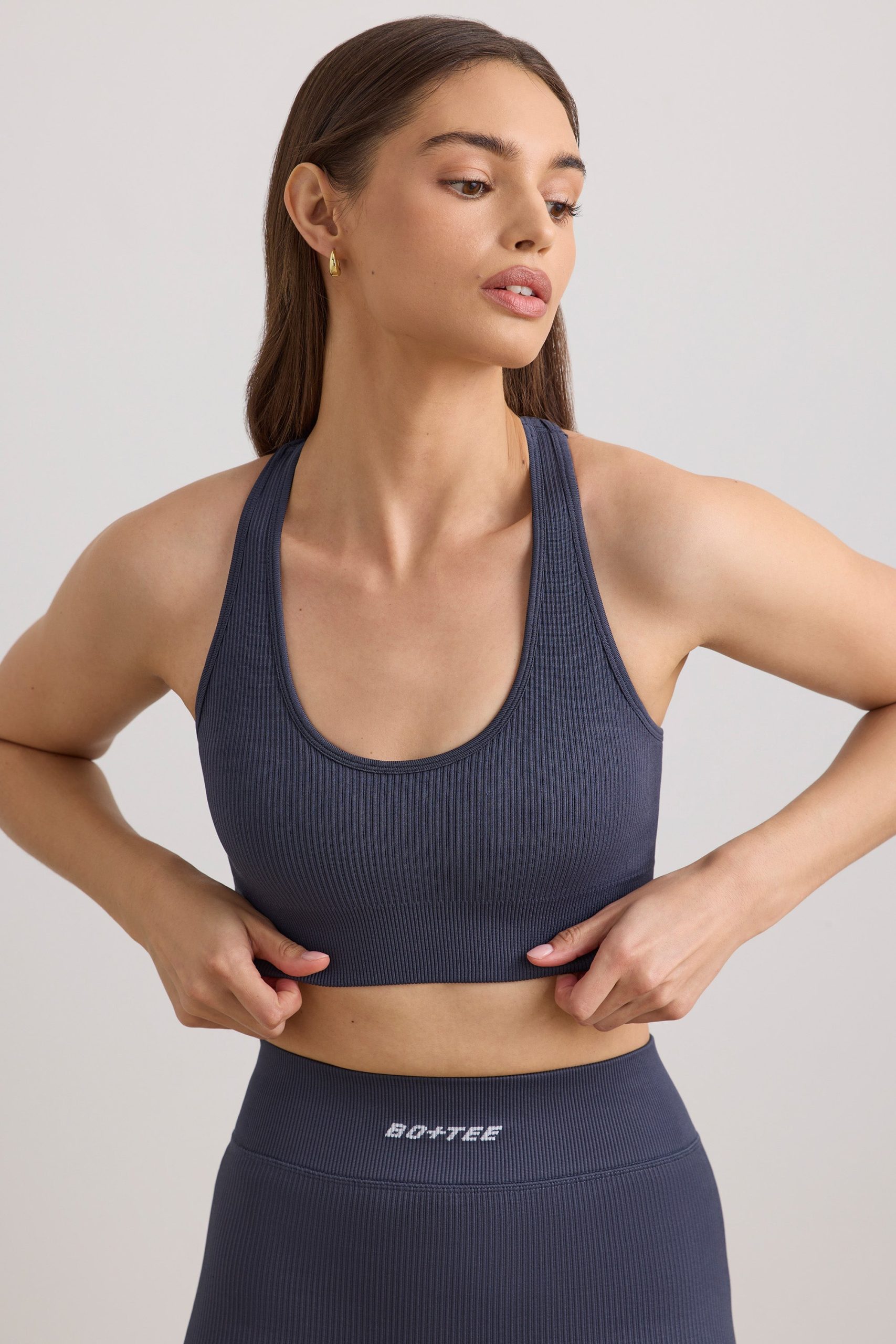 FlexiRib Racerback Sports Bra in Indigo Slate - Image 8