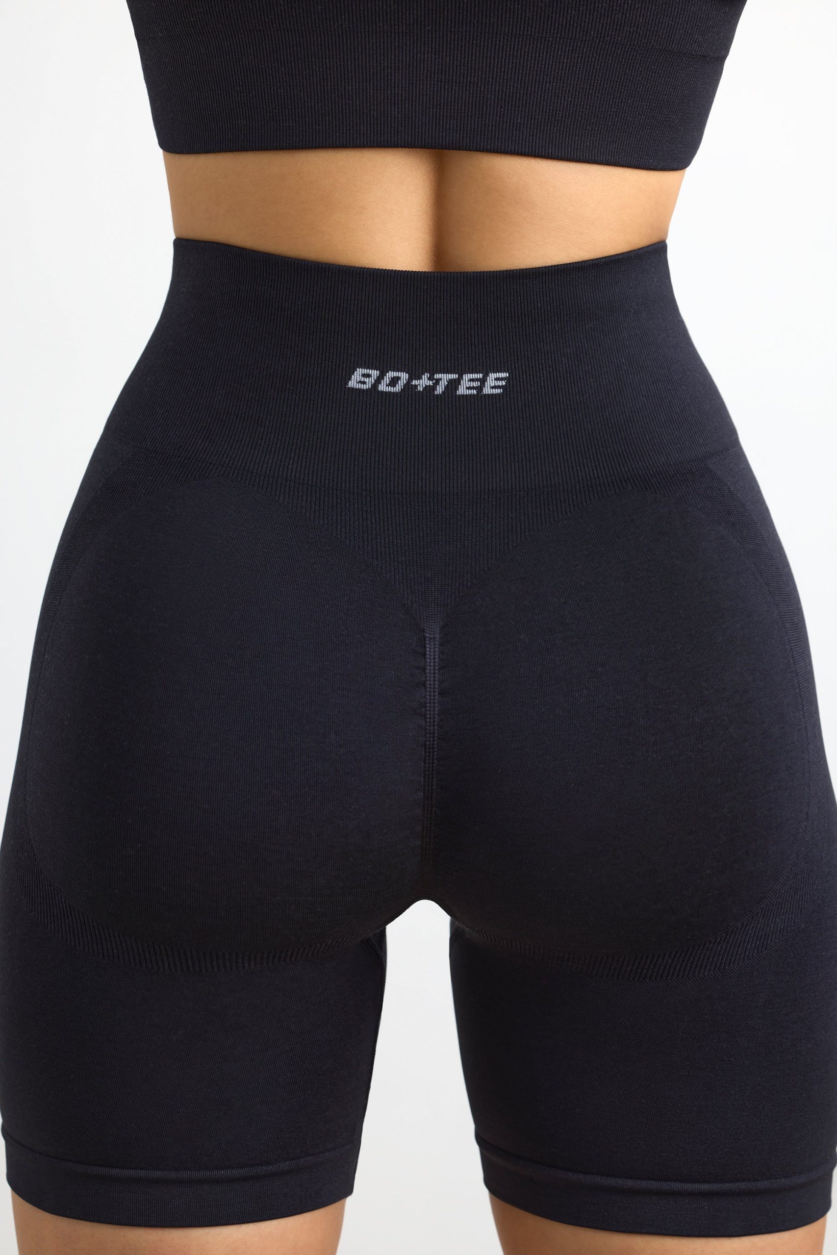 Define Luxe High-Waist Biker Shorts in Black - Image 4