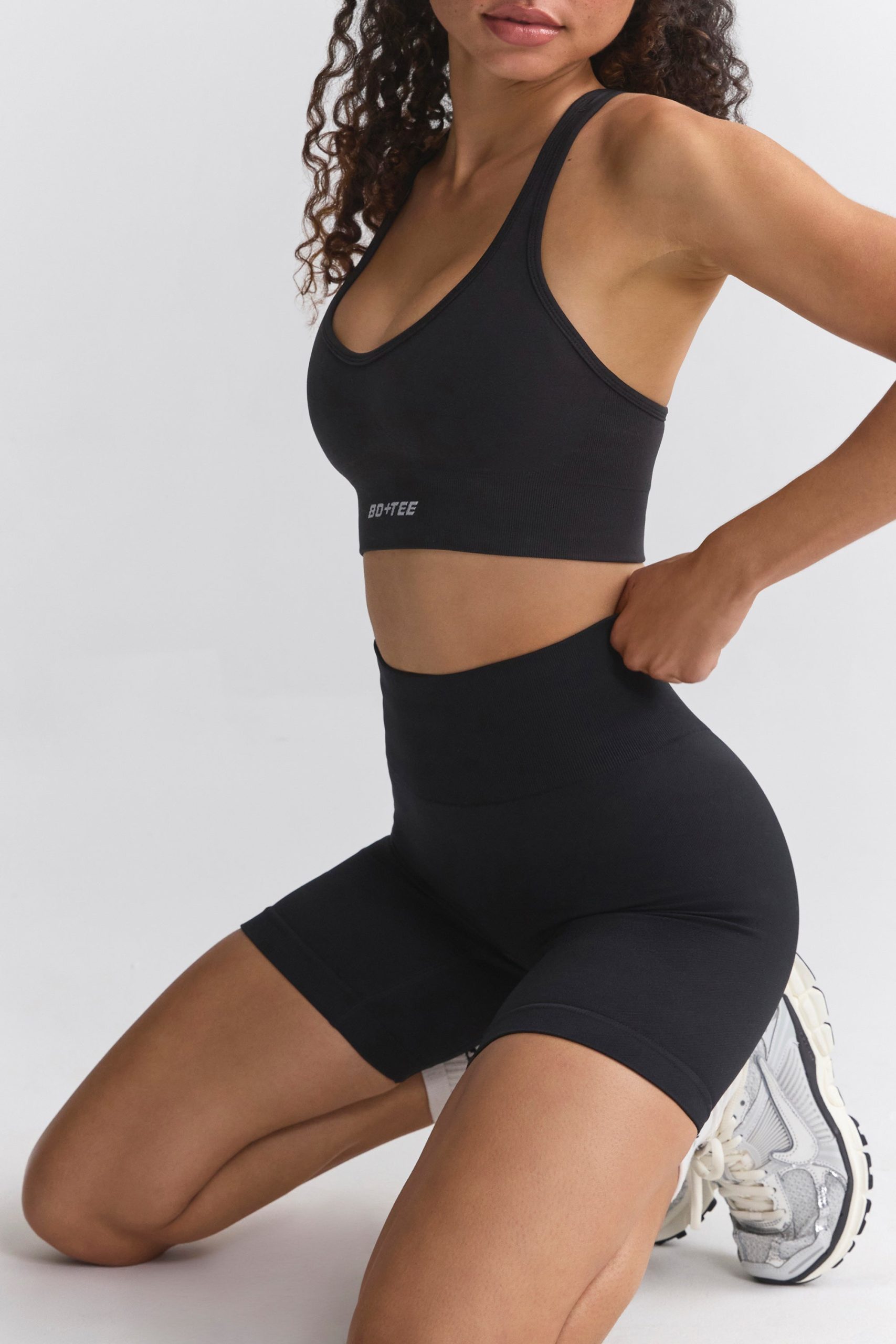 Define Luxe High-Waist Biker Shorts in Black - Image 5