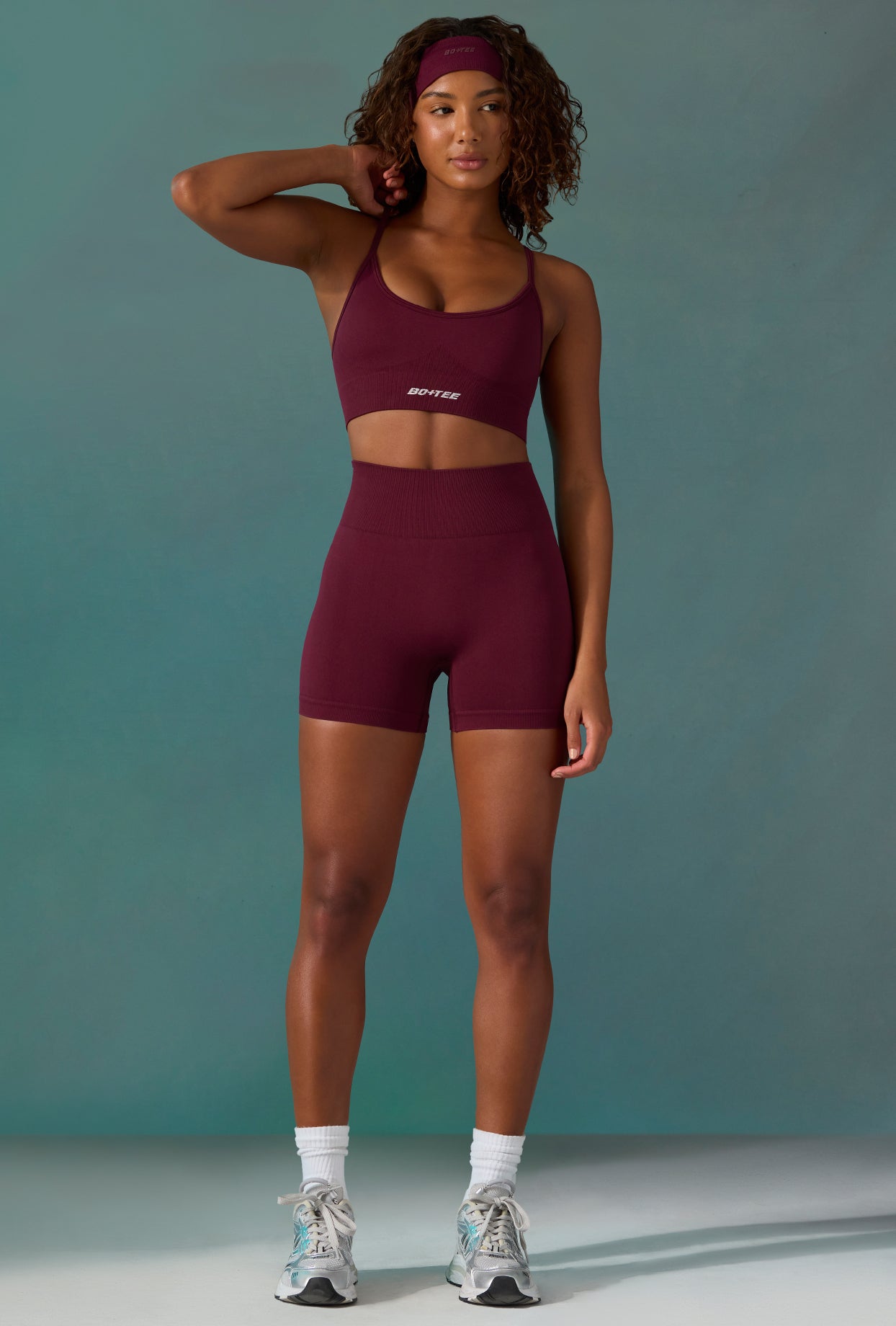 Super Sculpt Seamless Mini Shorts in Plum - Image 6
