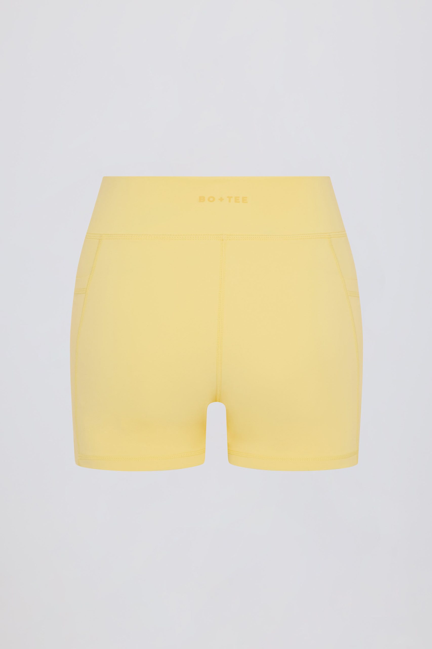 Soft Active Pocket V-Waist Mini Shorts in Lemon - Image 5