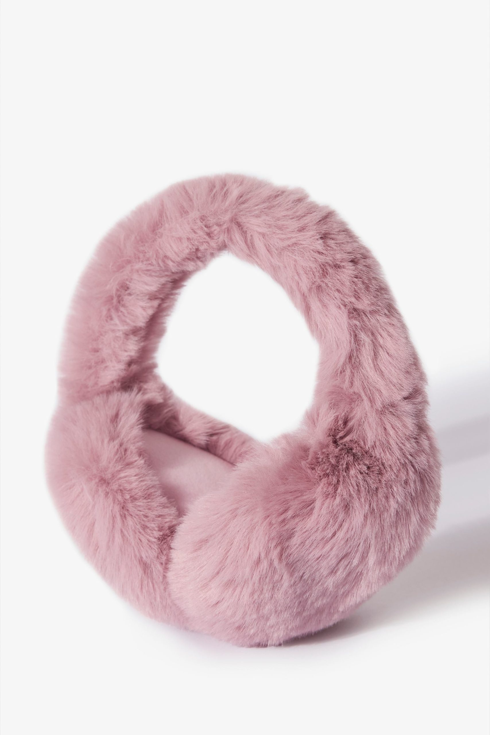 Faux-Fur Earmuffs in Powder Pink - Image 4