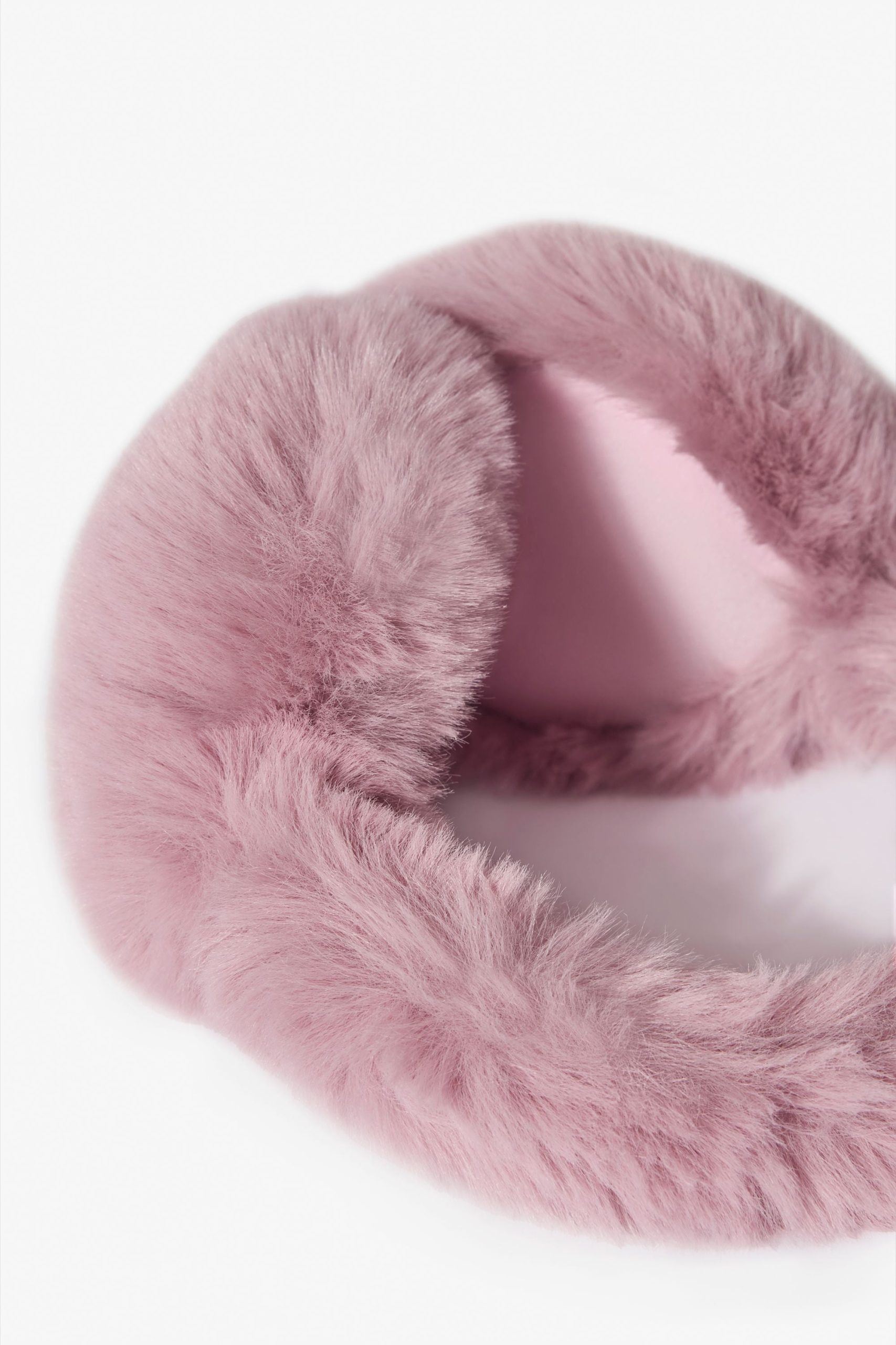 Faux-Fur Earmuffs in Powder Pink - Image 5