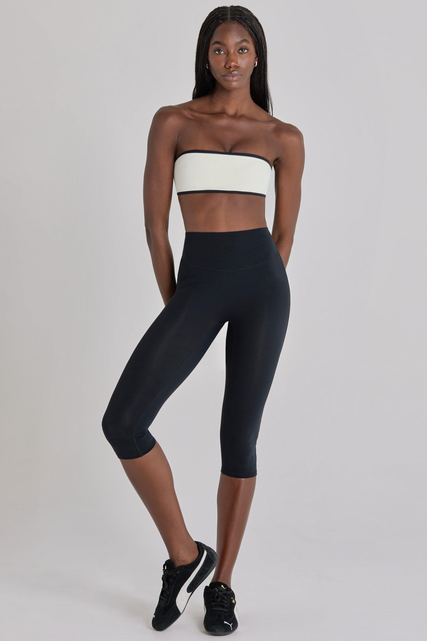 Soft Active Capri Leggings in Black - Image 5