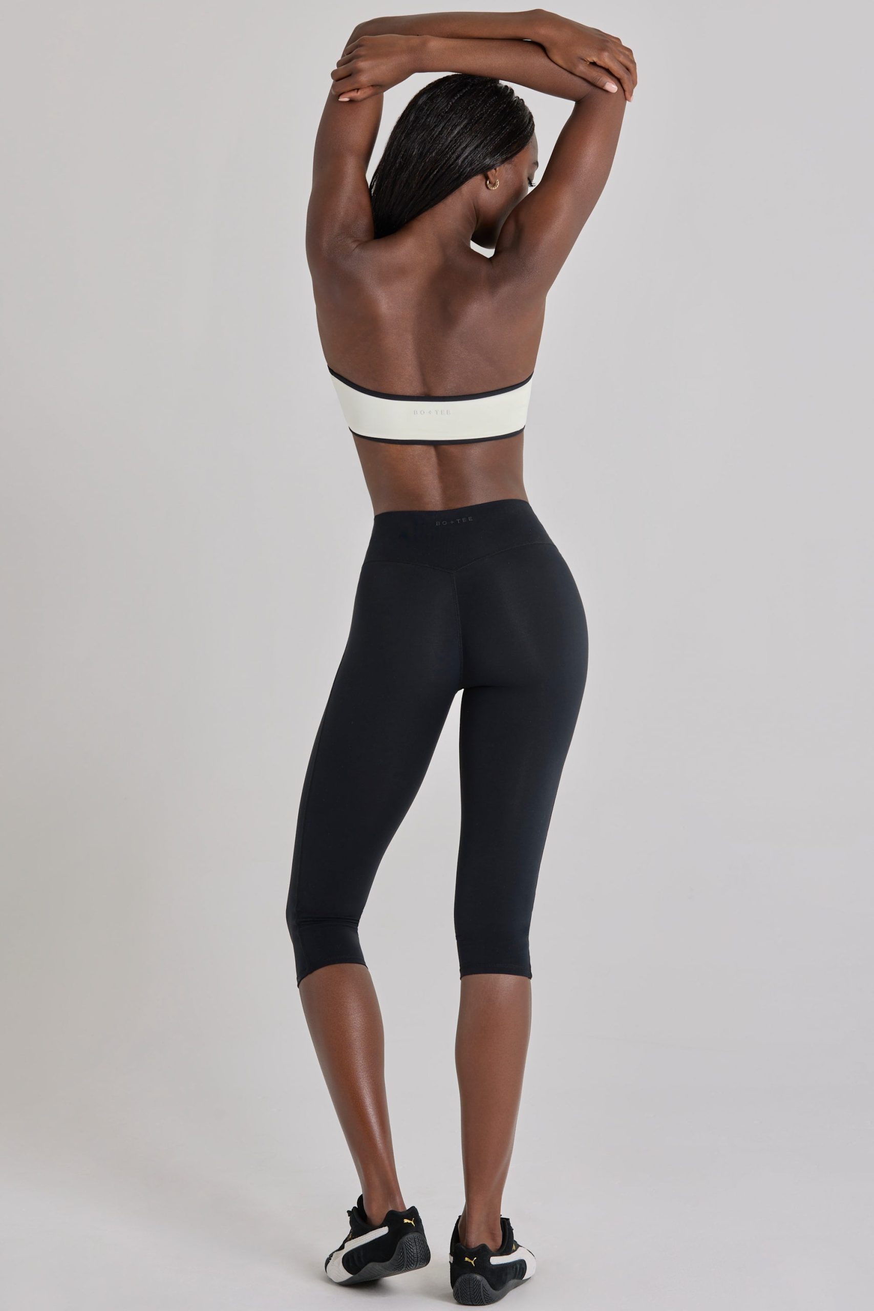 Soft Active Capri Leggings in Black - Image 2