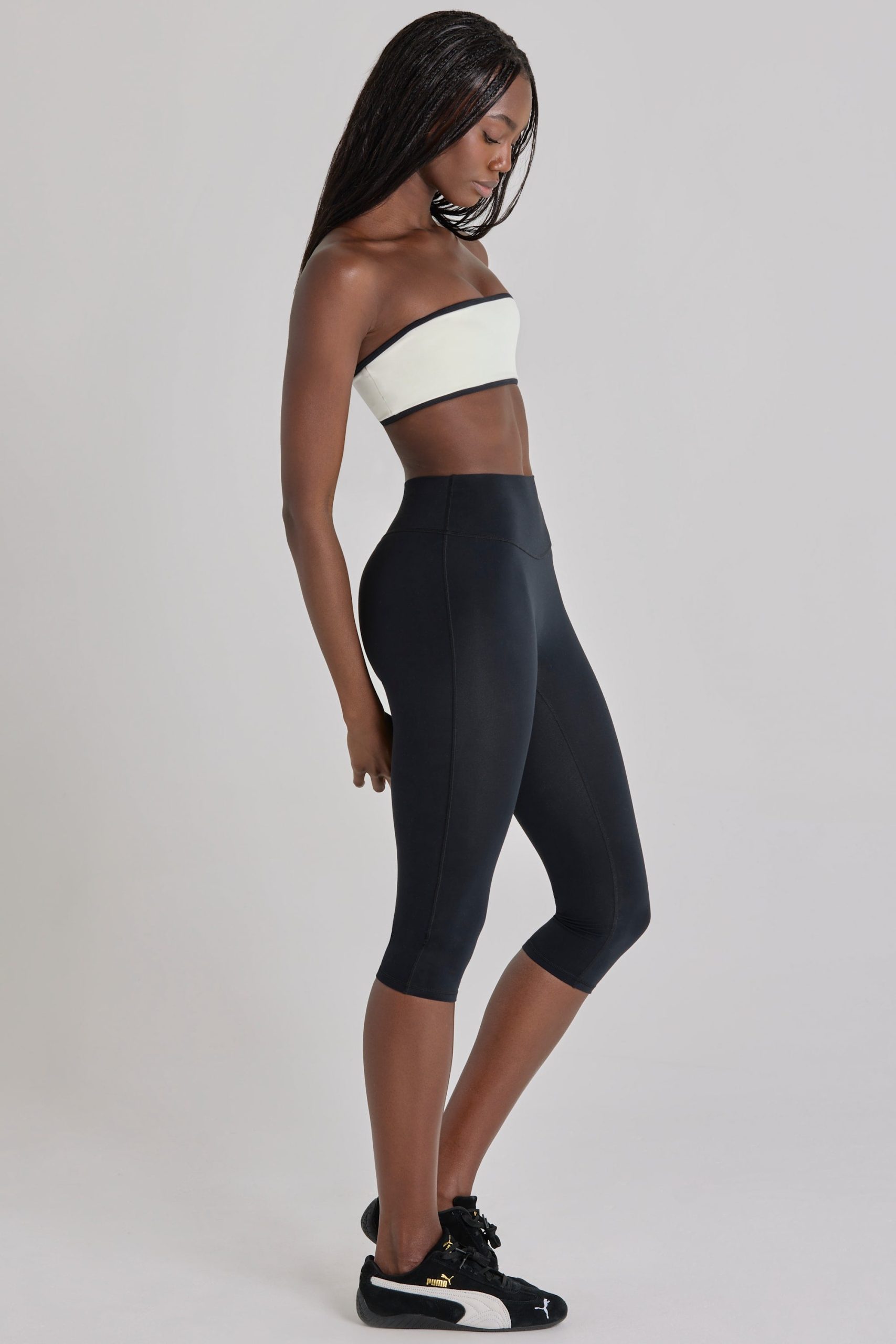 Soft Active Capri Leggings in Black - Image 3
