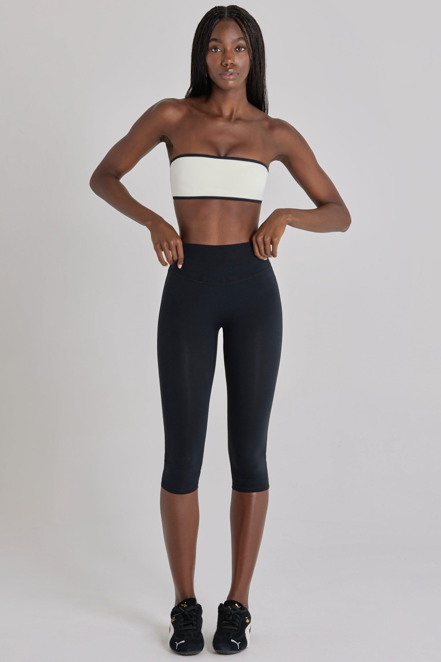 Soft Active Capri Leggings in Black - Image 4