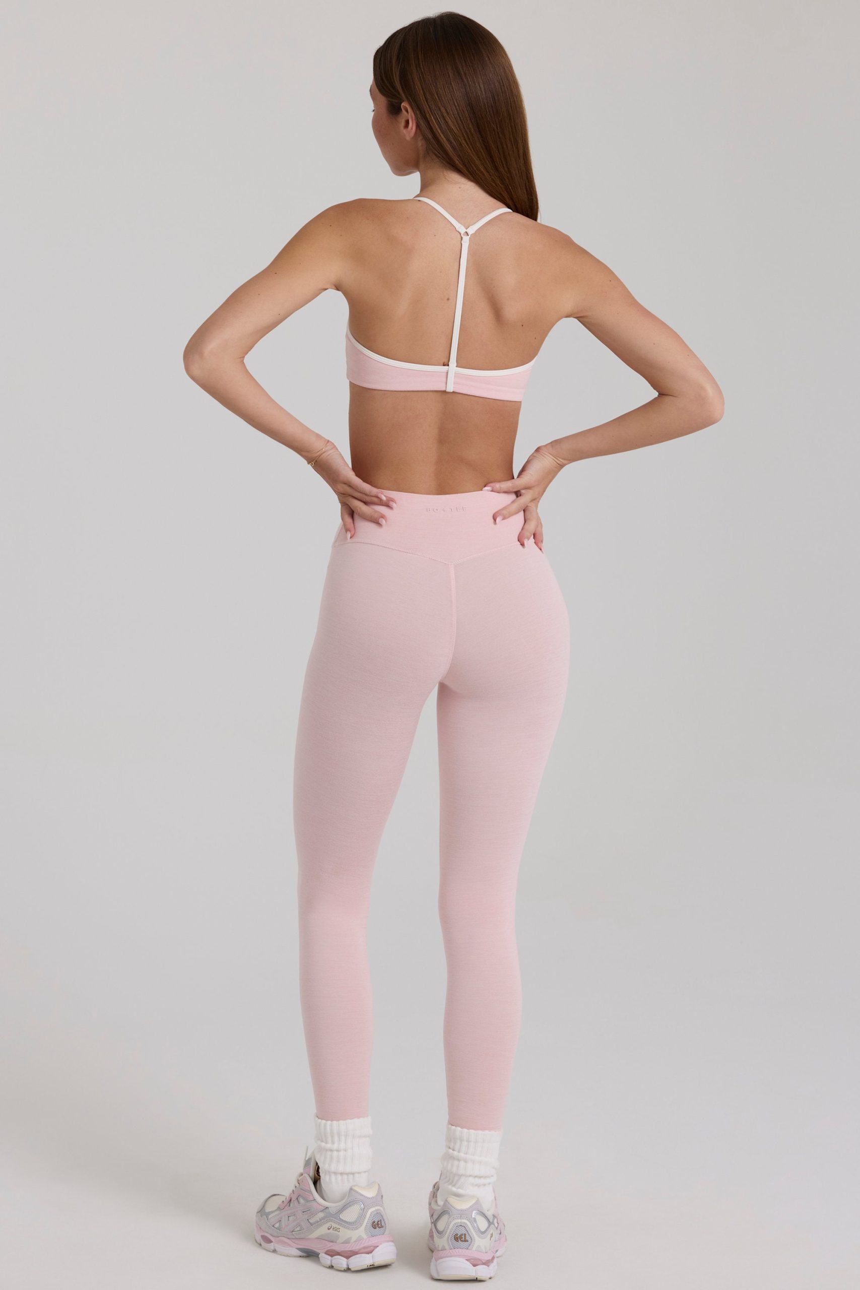 Soft Active Leggings in Blush Marl - Image 5