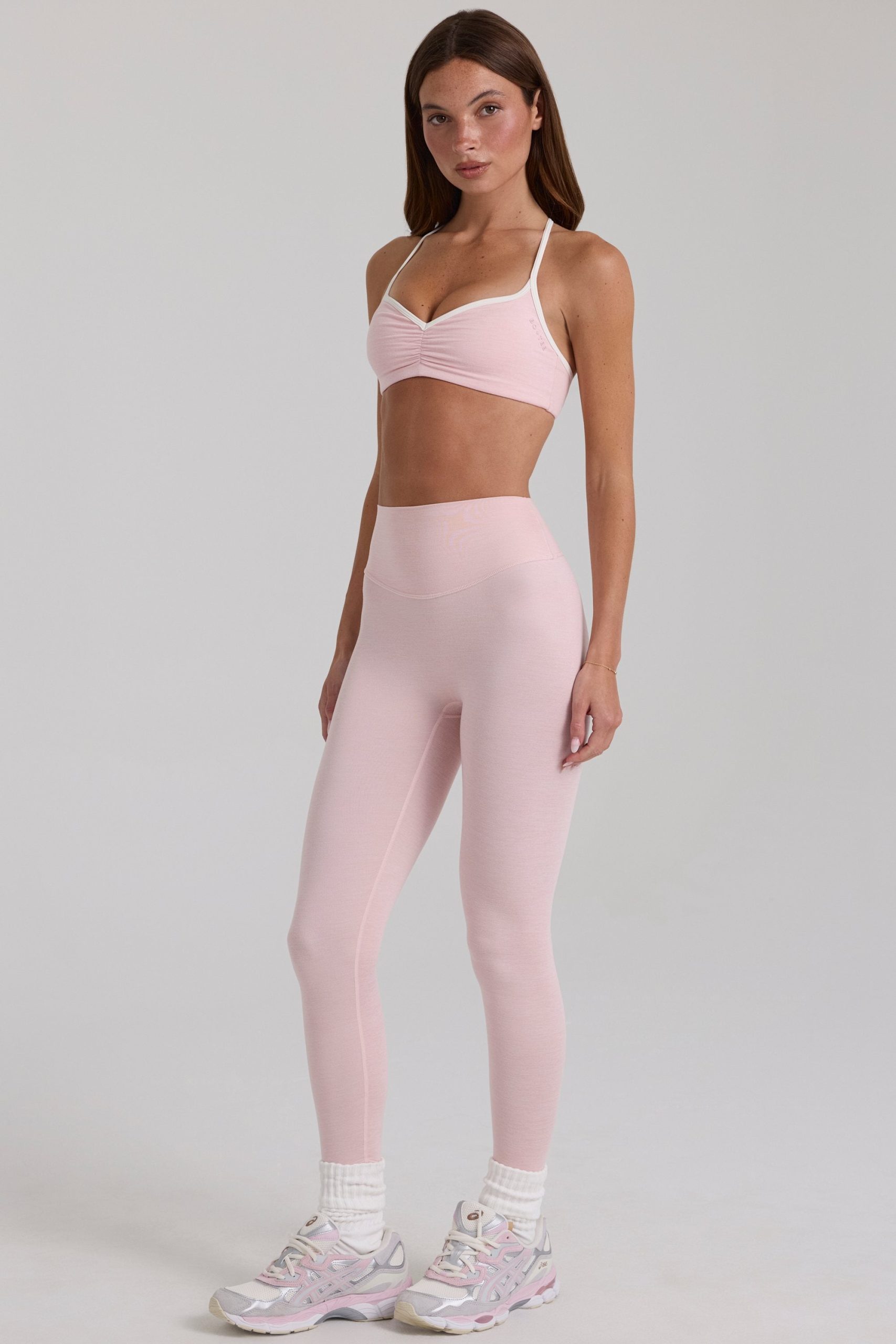 Soft Active Leggings in Blush Marl - Image 6