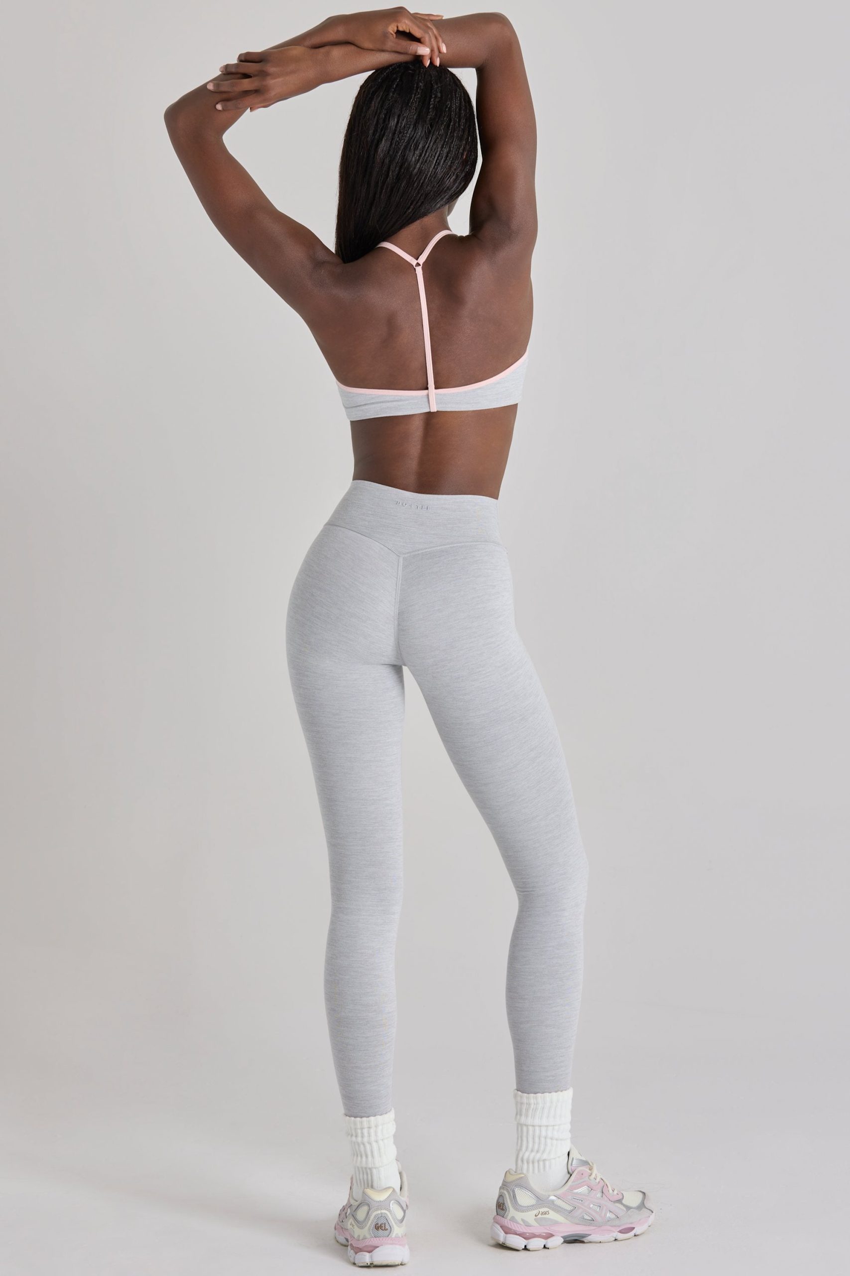 Soft Active Leggings in Grey Marl - Image 2