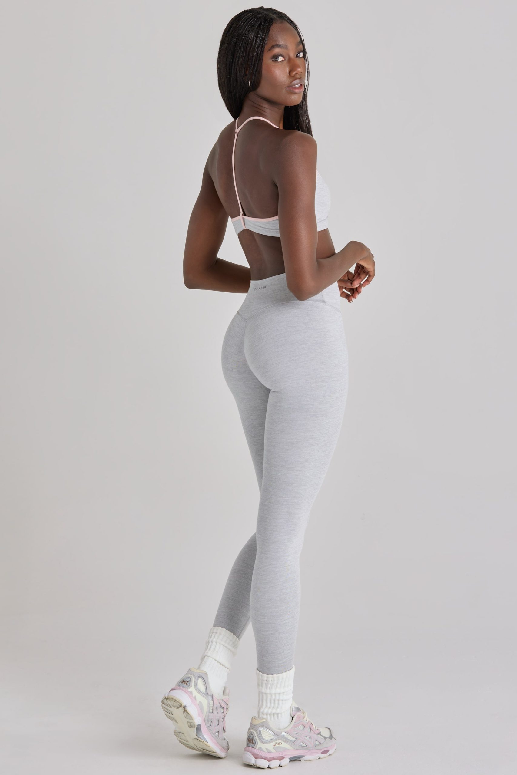 Soft Active Leggings in Grey Marl - Image 5