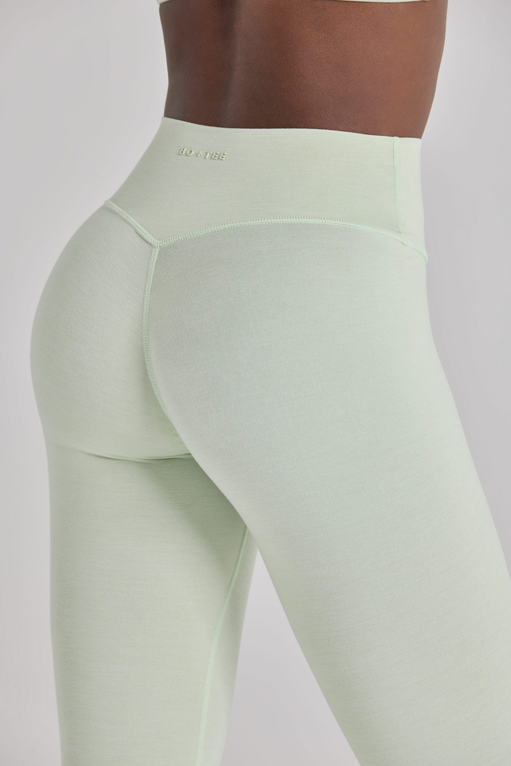Soft Active Leggings in Sage Marl - Image 5