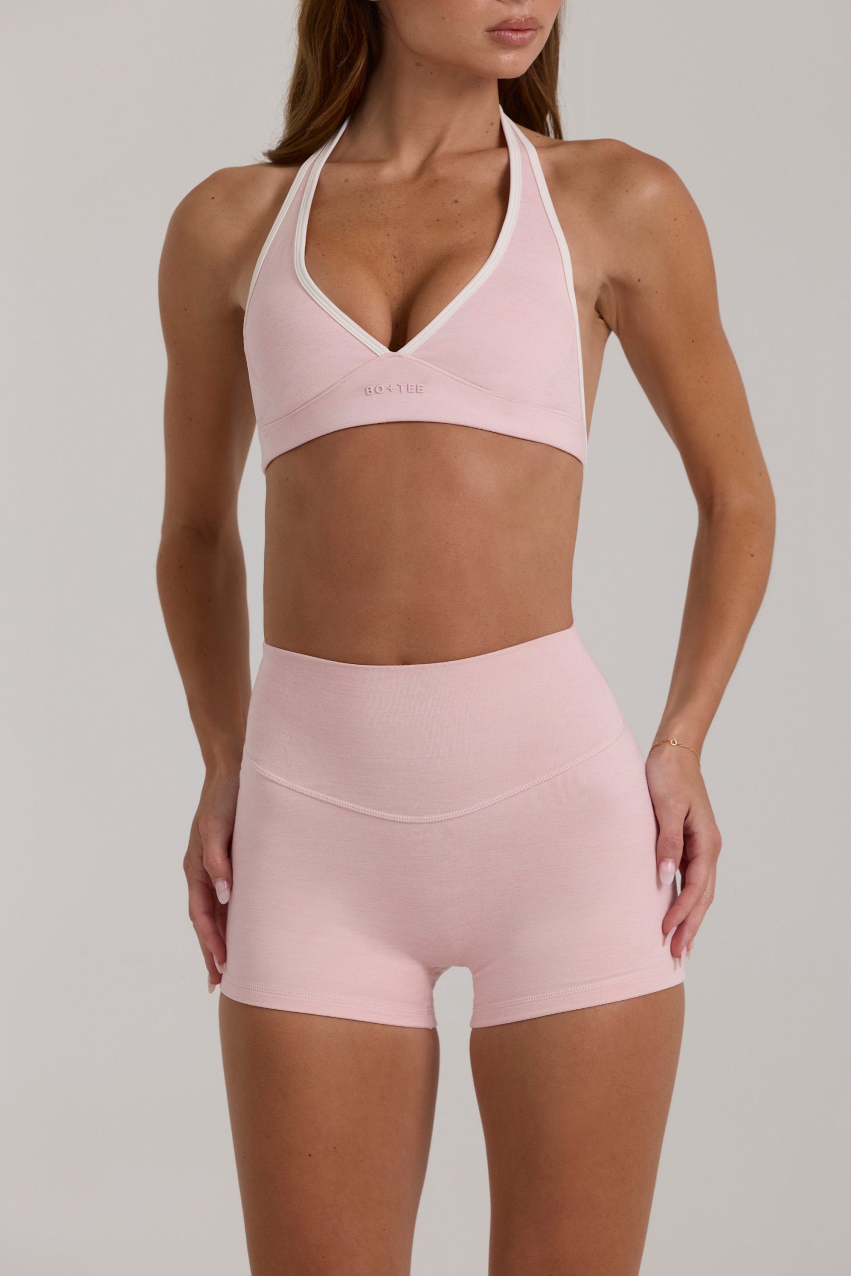 Soft Active Sports Bra in Blush Marl - Image 5