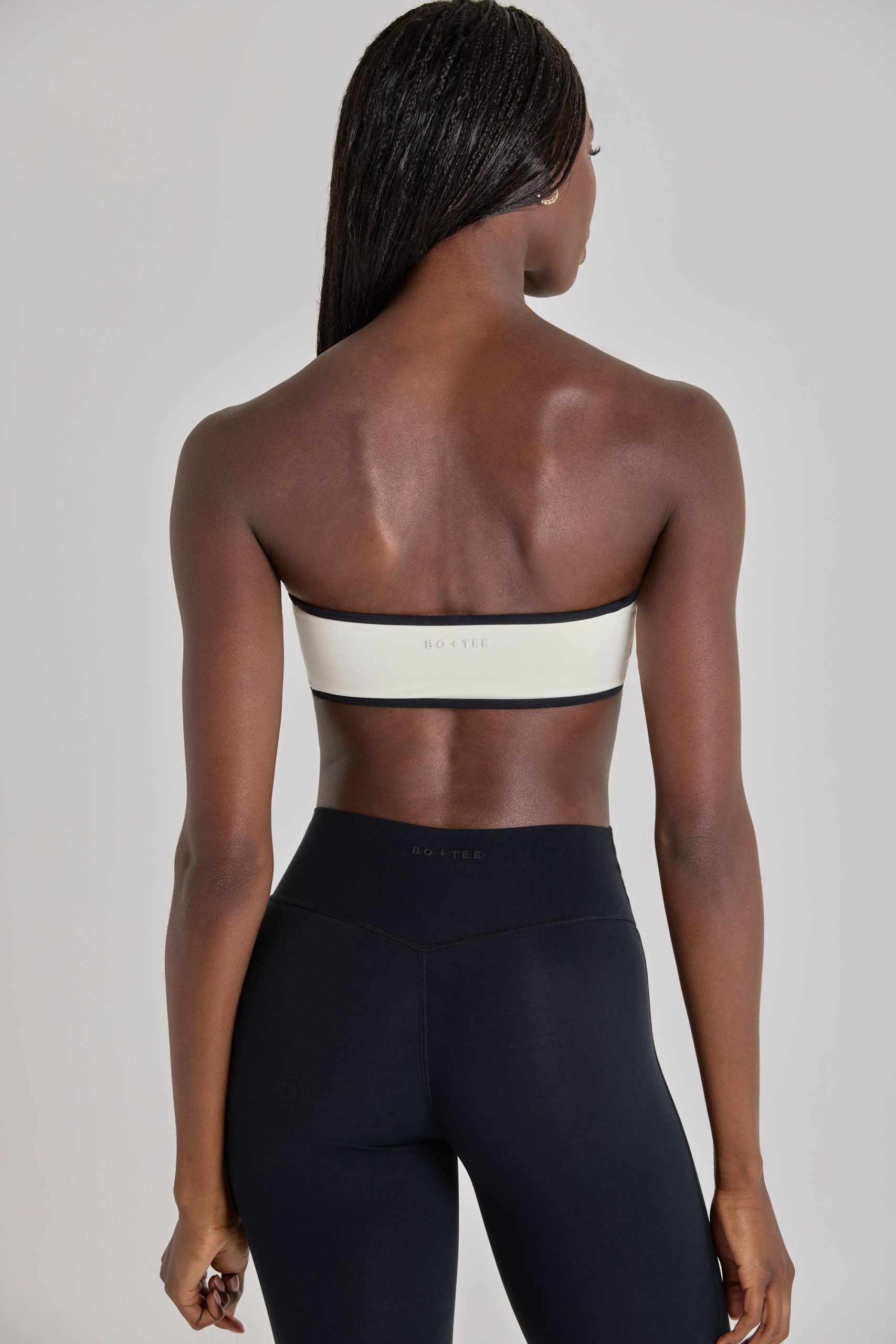 Soft Active Bandeau Sports Bra in Ivory - Image 3