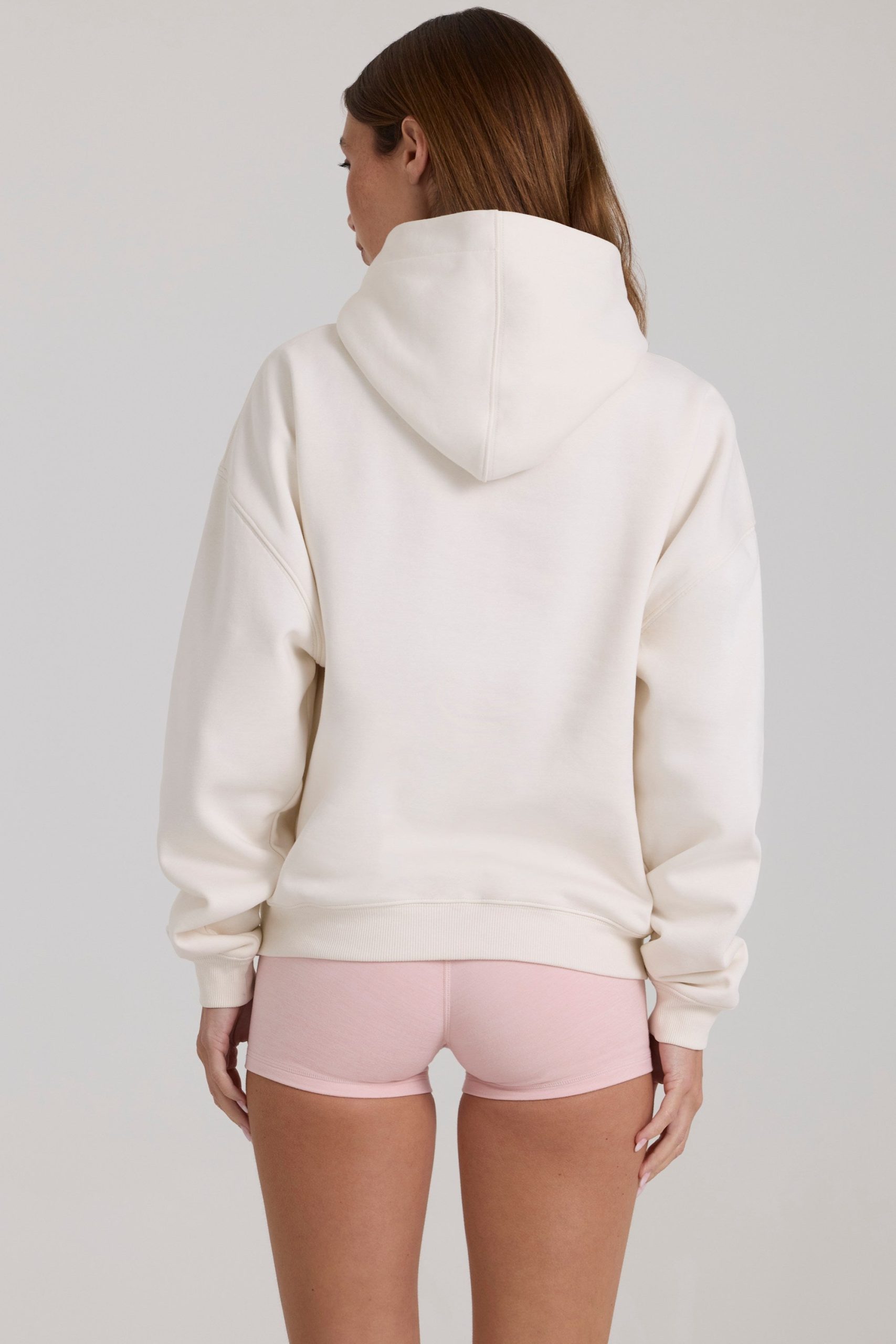 Oversized Applique Hoodie in Ivory - Image 2