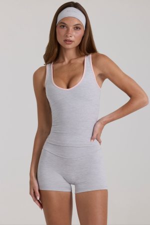 Soft Active Tank Top in Grey Marl