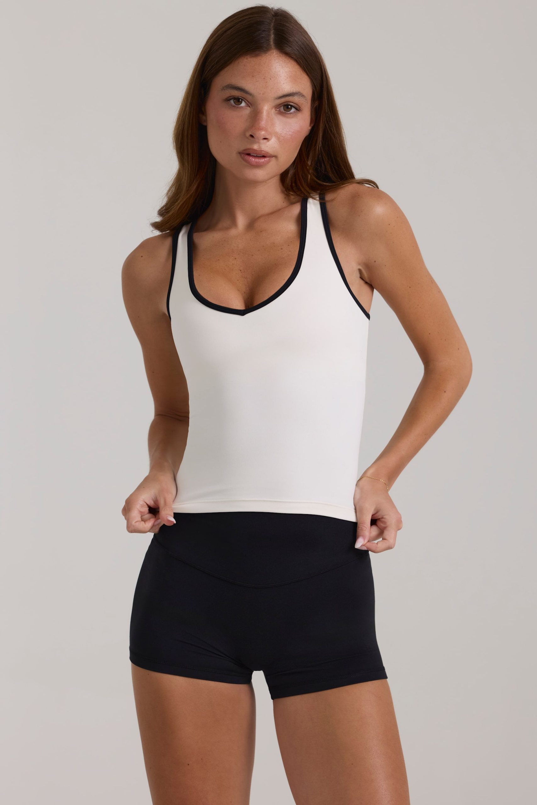 Soft Active Tank Top in Ivory - Image 6
