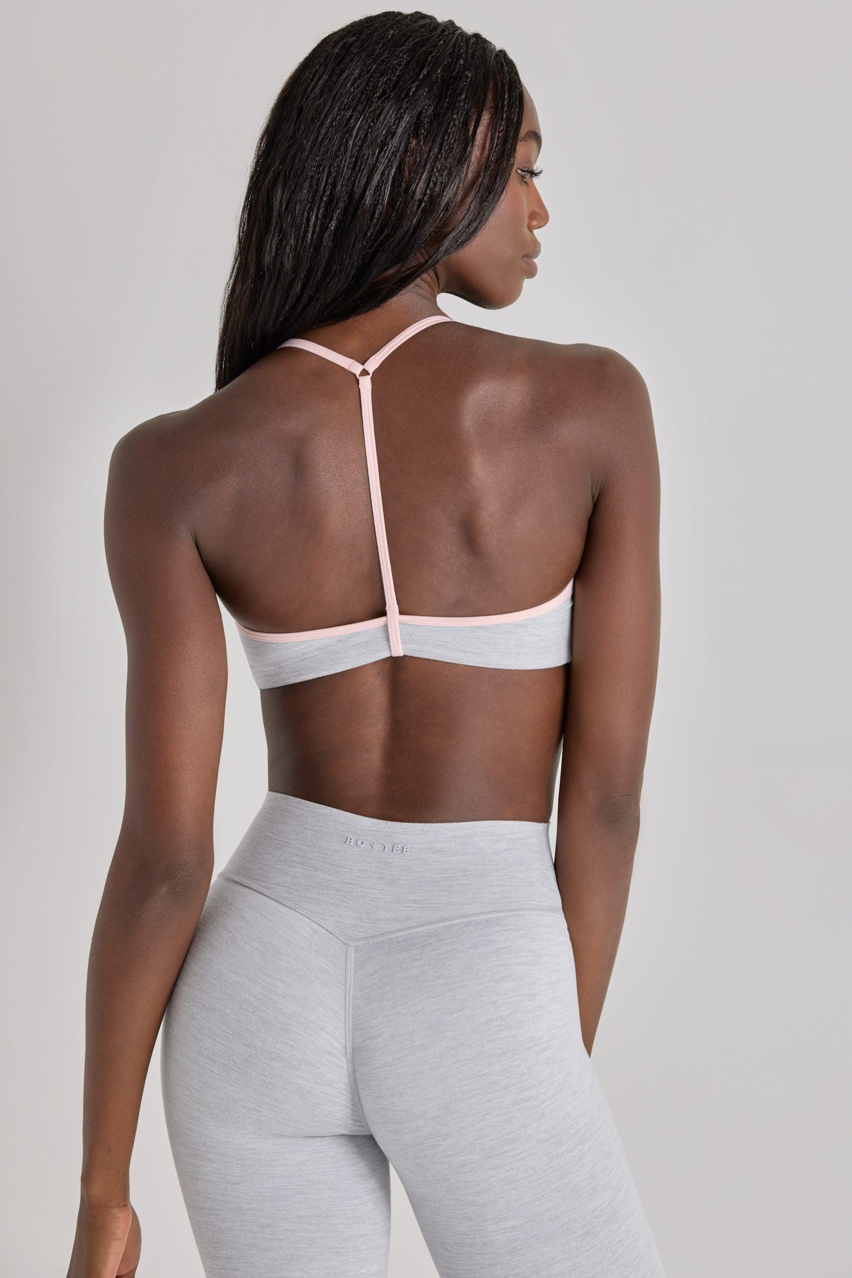 Soft Active Sports Bra in Grey Marl - Image 6