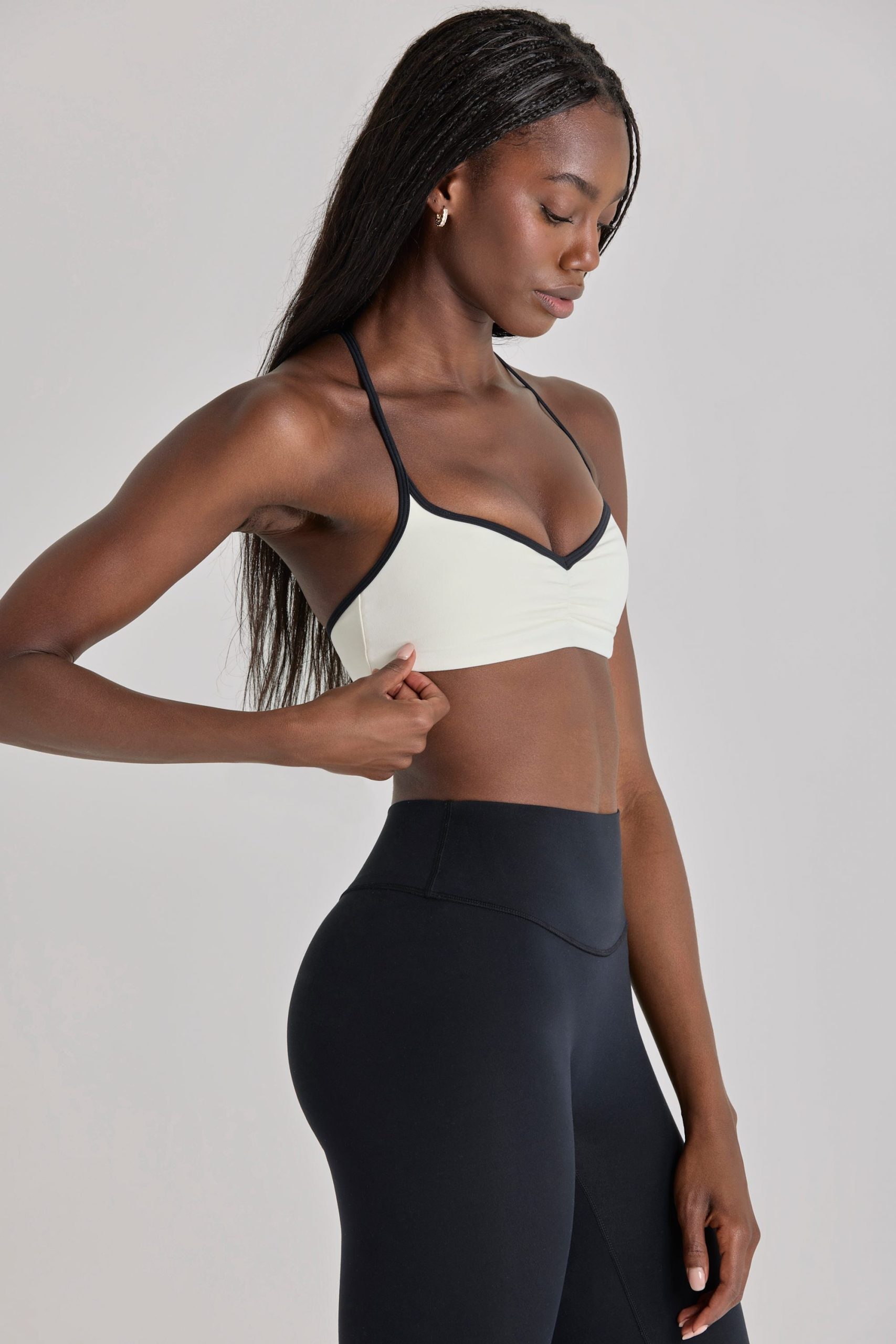 Soft Active Sports Bra in Ivory - Image 3