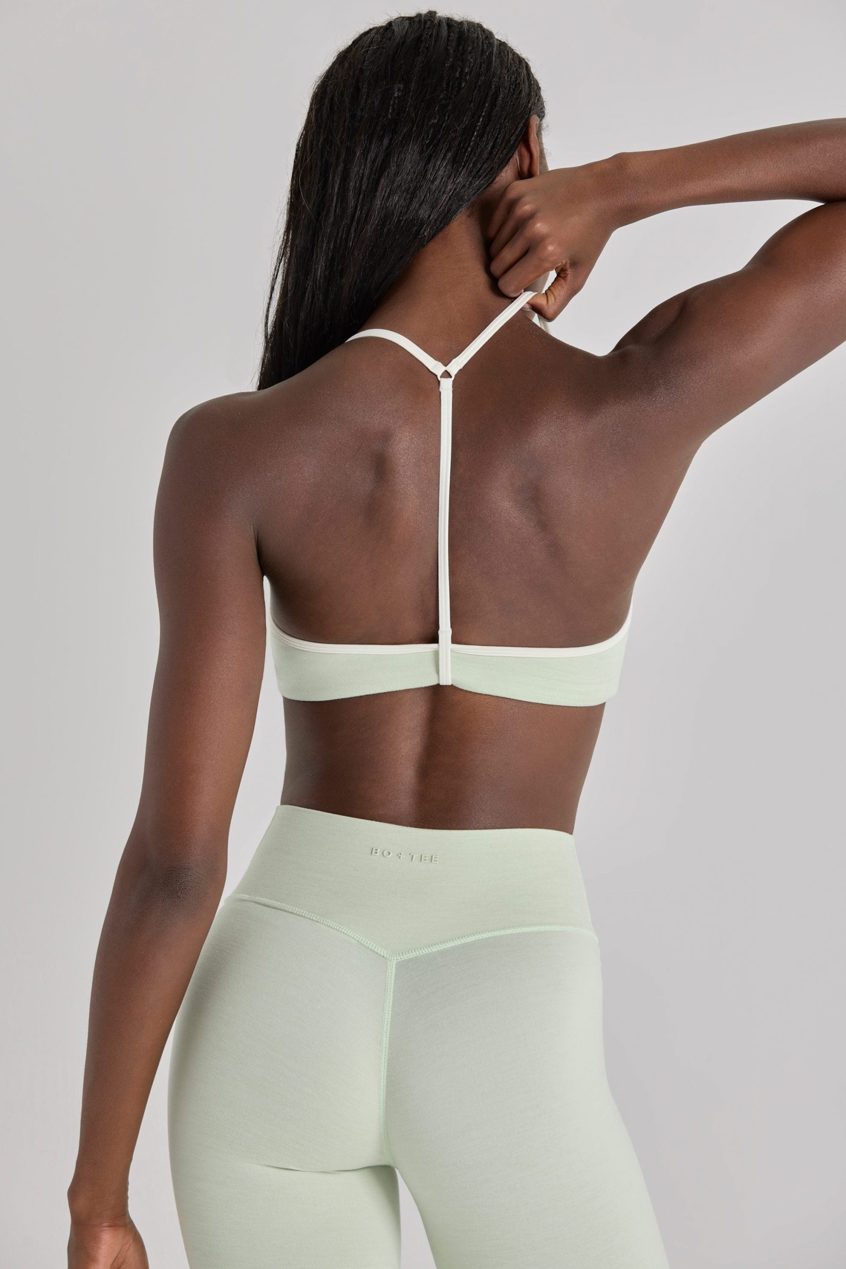 Soft Active Sports Bra in Sage Marl - Image 5