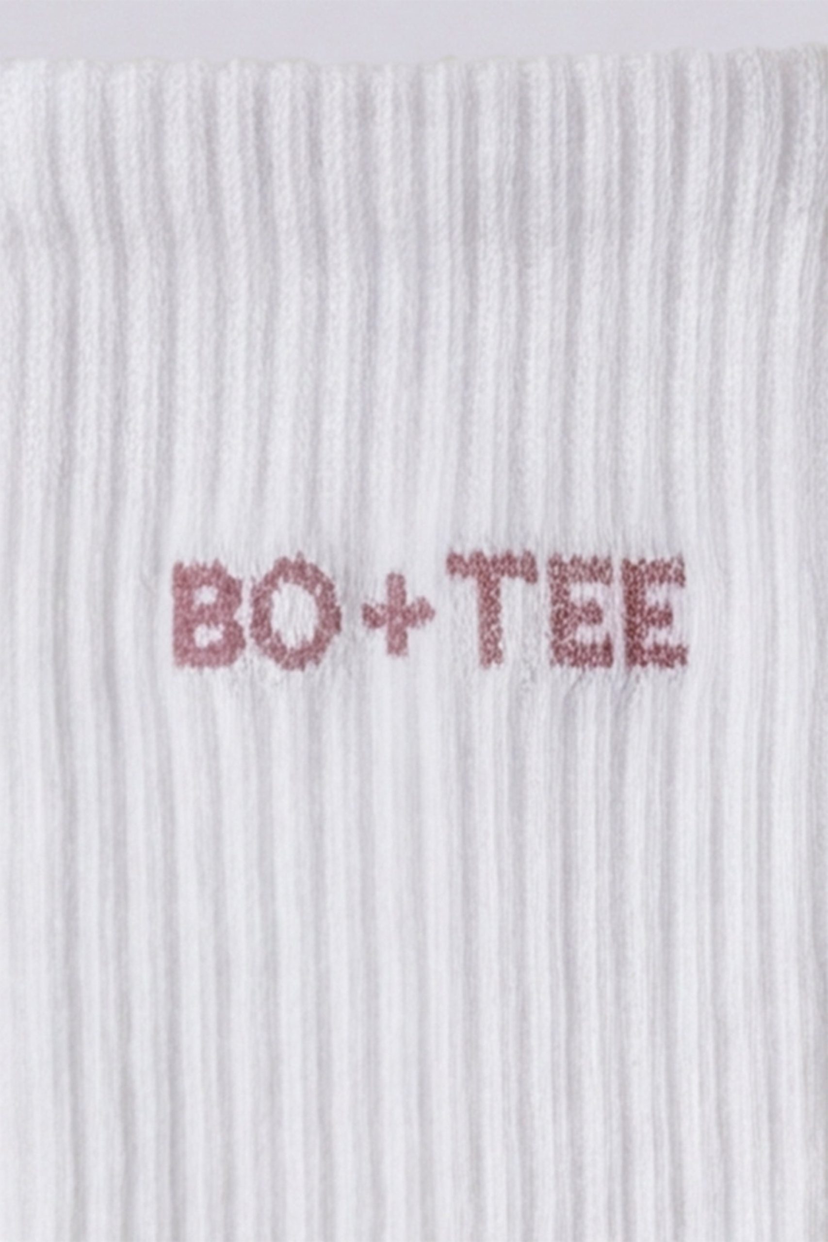 Ribbed Half-Crew 3-Pack Socks in White Pink - Image 2